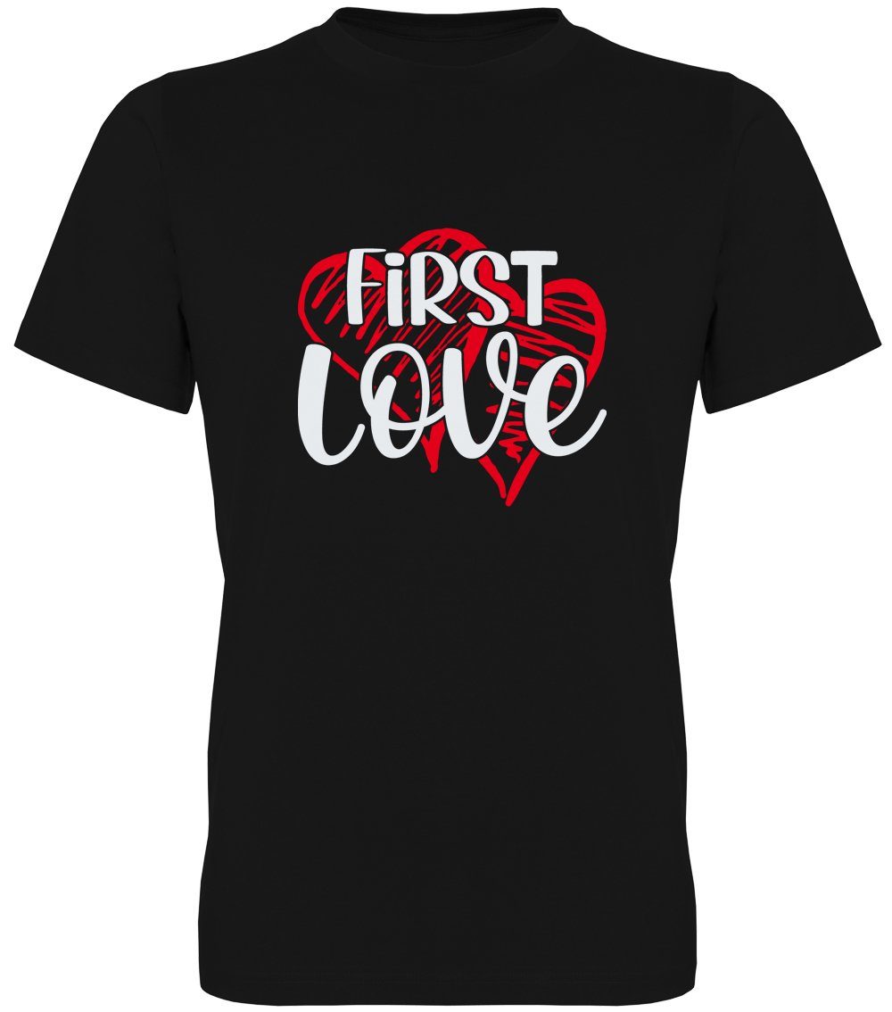 G-graphics T-Shirt First love Herren T-Shirt mit Frontprint zum Valentinstag