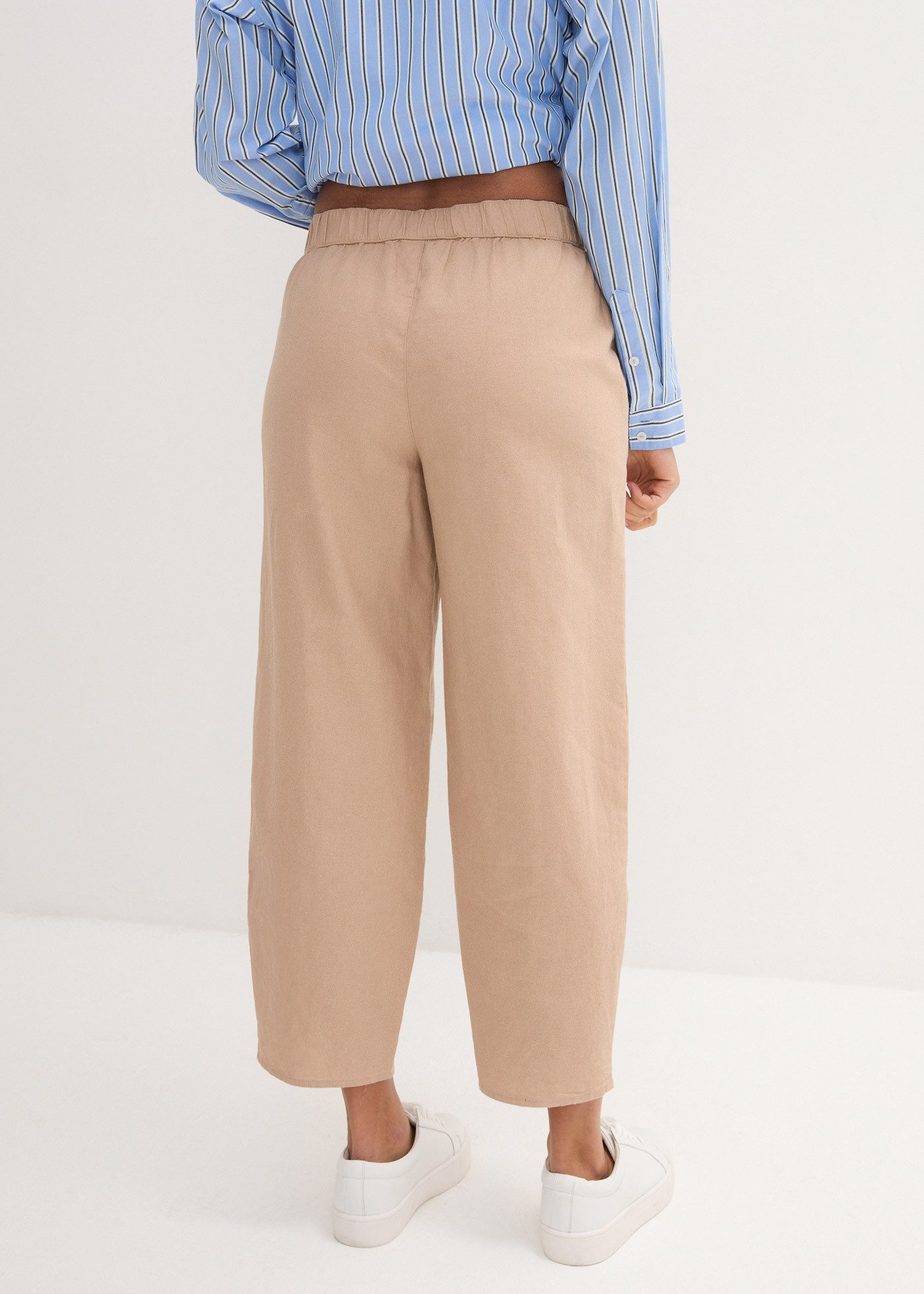 bonprix 3/4-Hose aus Leinen-Mix, mit Seitenschlitzen, Regular Fit, casual S günstig online kaufen