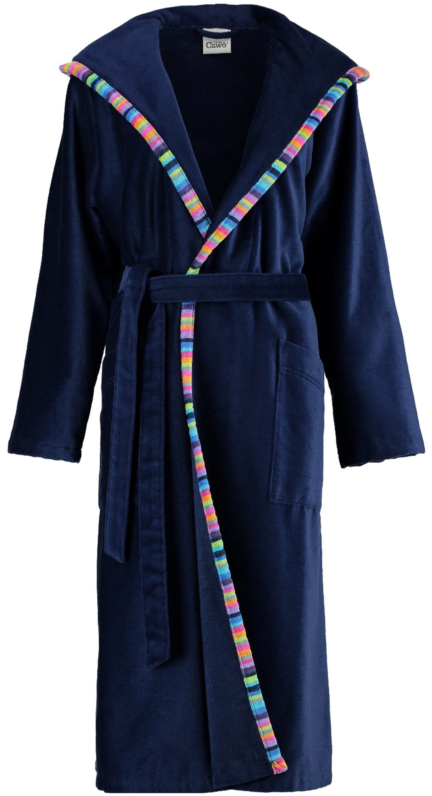 Cawö Home Damenbademantel Damen Bademantel mit Kapuze, midi, Baumwollmischu günstig online kaufen