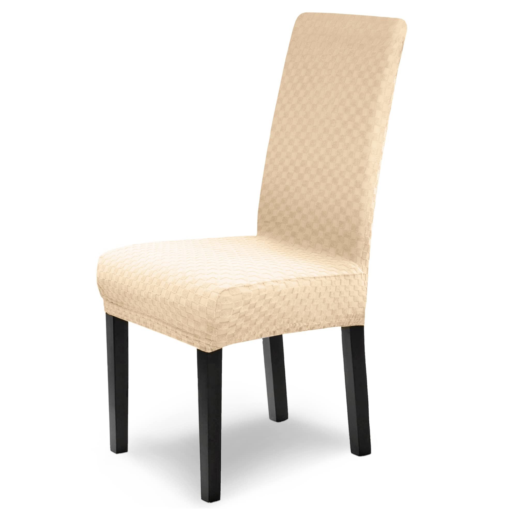 sh SCHEFFLER-HOME LIVE HOMESTYLE Stuhlhusse Moderner Stuhlbezug "Emil" aus Flanell, abnehmbarer & waschbarer Spannbezug für Stühle