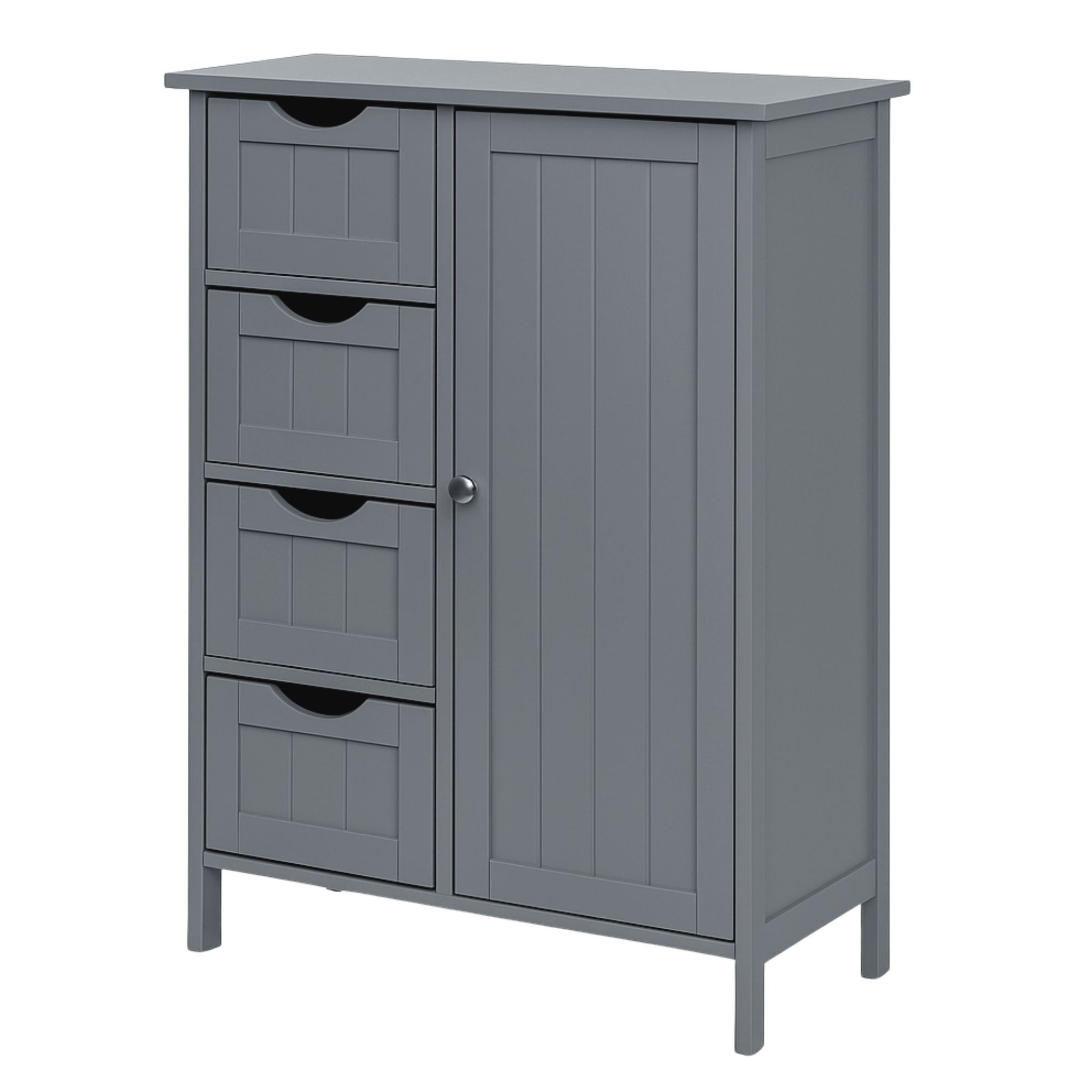 osoltus Badregal osoltus Badezimmerschrank Beistellschrank Hampton 55x30x82cm grau