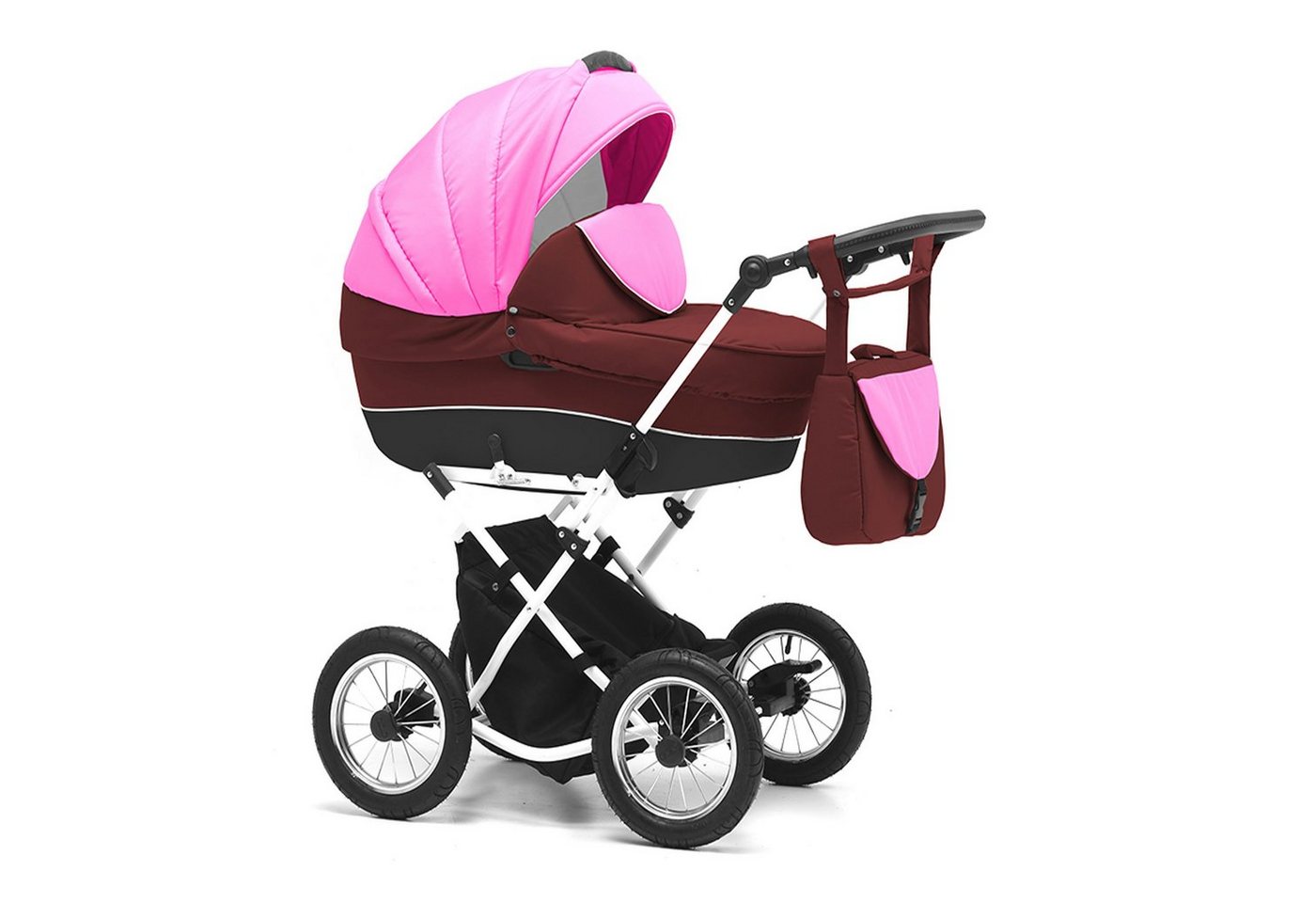 Thumbnail - BabyMerc Kombi-Kinderwagen Sorento 4 in 1 mit Sportsitz, Autositz und Zubehör in 17 Farben