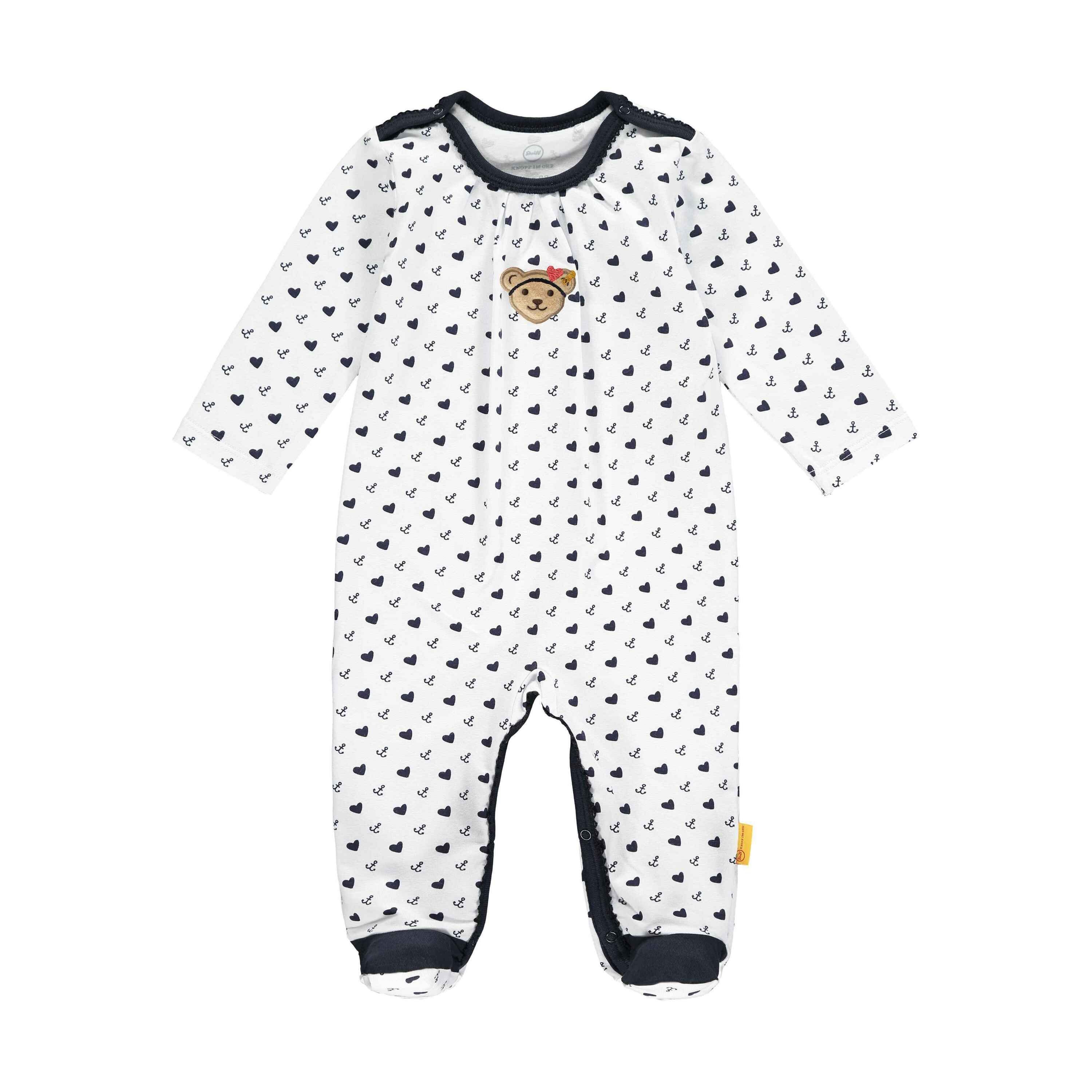 Steiff Strampler Strampler mit niedlichem Anker- und Herzchenprint