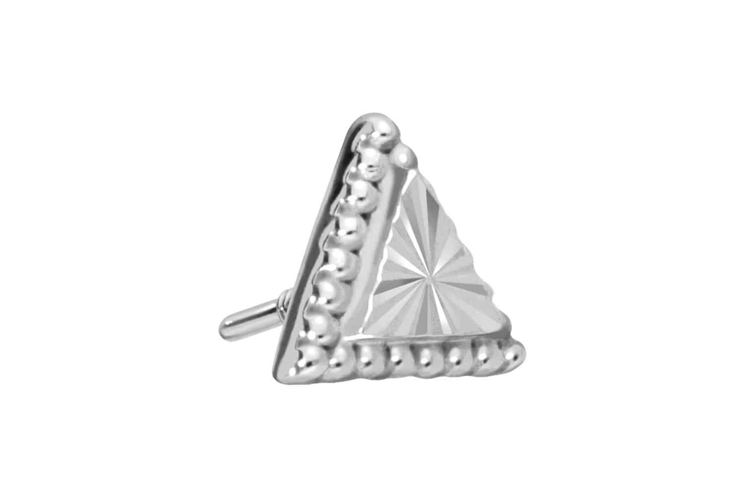 Piercing-Set 14 Karat Gold Schraubaufsatz mit Außengewinde DREIECK