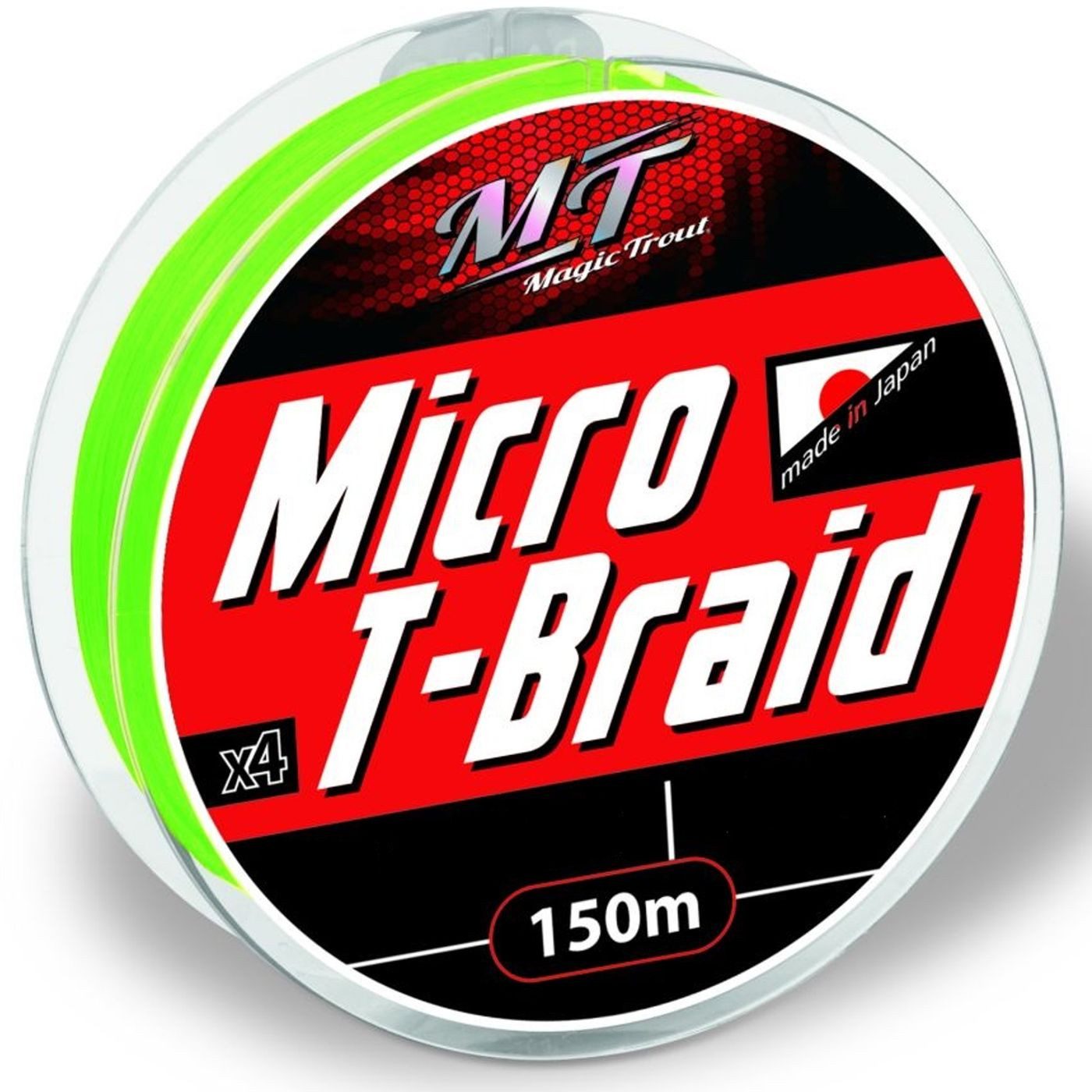 Angelschnur Quantum Magic Trout Micro T-Braid 150m fluo grün - geflochtene Schnur
