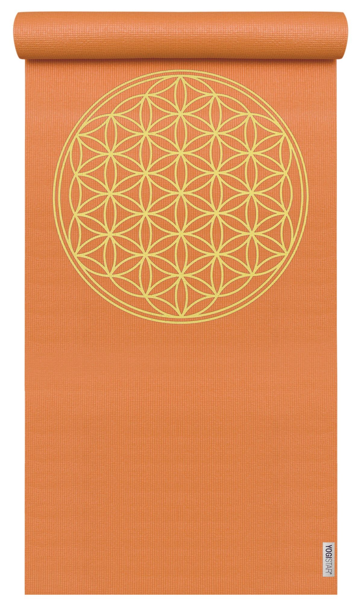 Yogistar Yogamatte Yogamatte yogimat® basic - flower of life (Standard, 1-St., Standard), Yogamatte mit großem Aufdruck der Lebensblume.