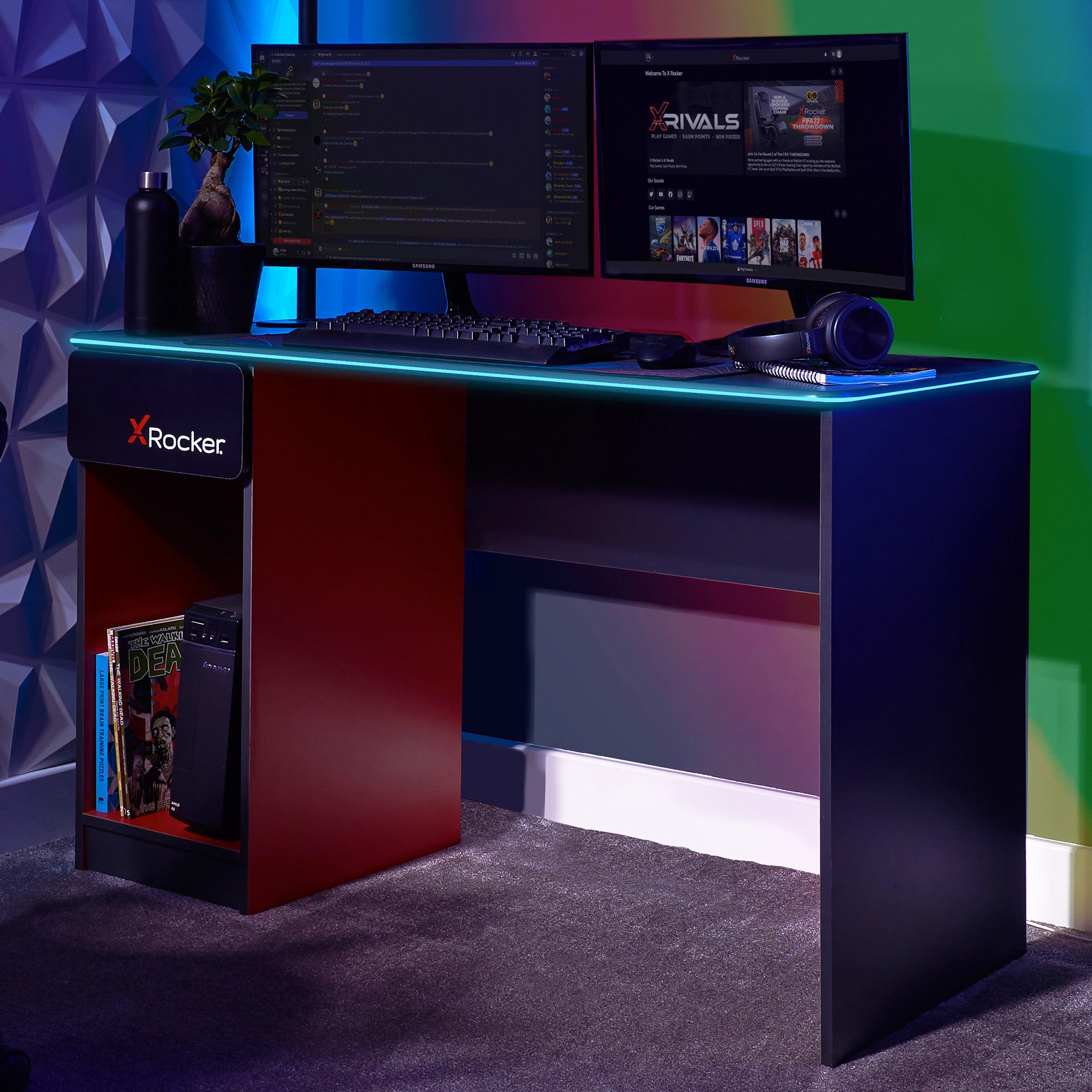 X Rocker Gamingtisch Carbon-Tek Gaming Schreibtisch günstig online kaufen