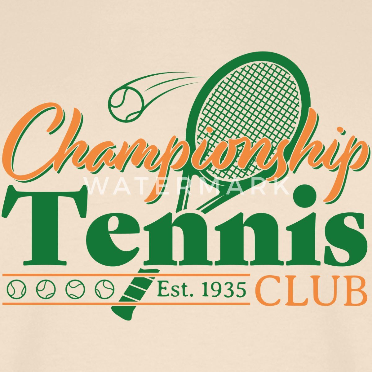 Spreadshirt T-Shirt Championship Tennis Club Retro Print Geschenk Relaxed Fit Unisex T-Shi (1-tlg)