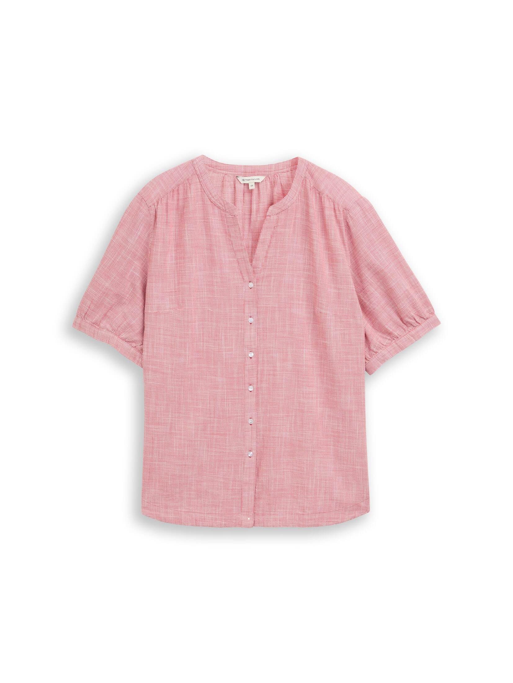 TOM TAILOR PLUS Kurzarmbluse Blusen & Shirts Plus Size - Bluse aus Baumwoll günstig online kaufen