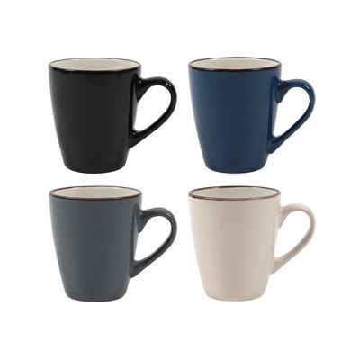 Neuetischkultur Tasse Becher 225 ml 4er Set Kaffeetasse, Keramik, Teetasse Pot