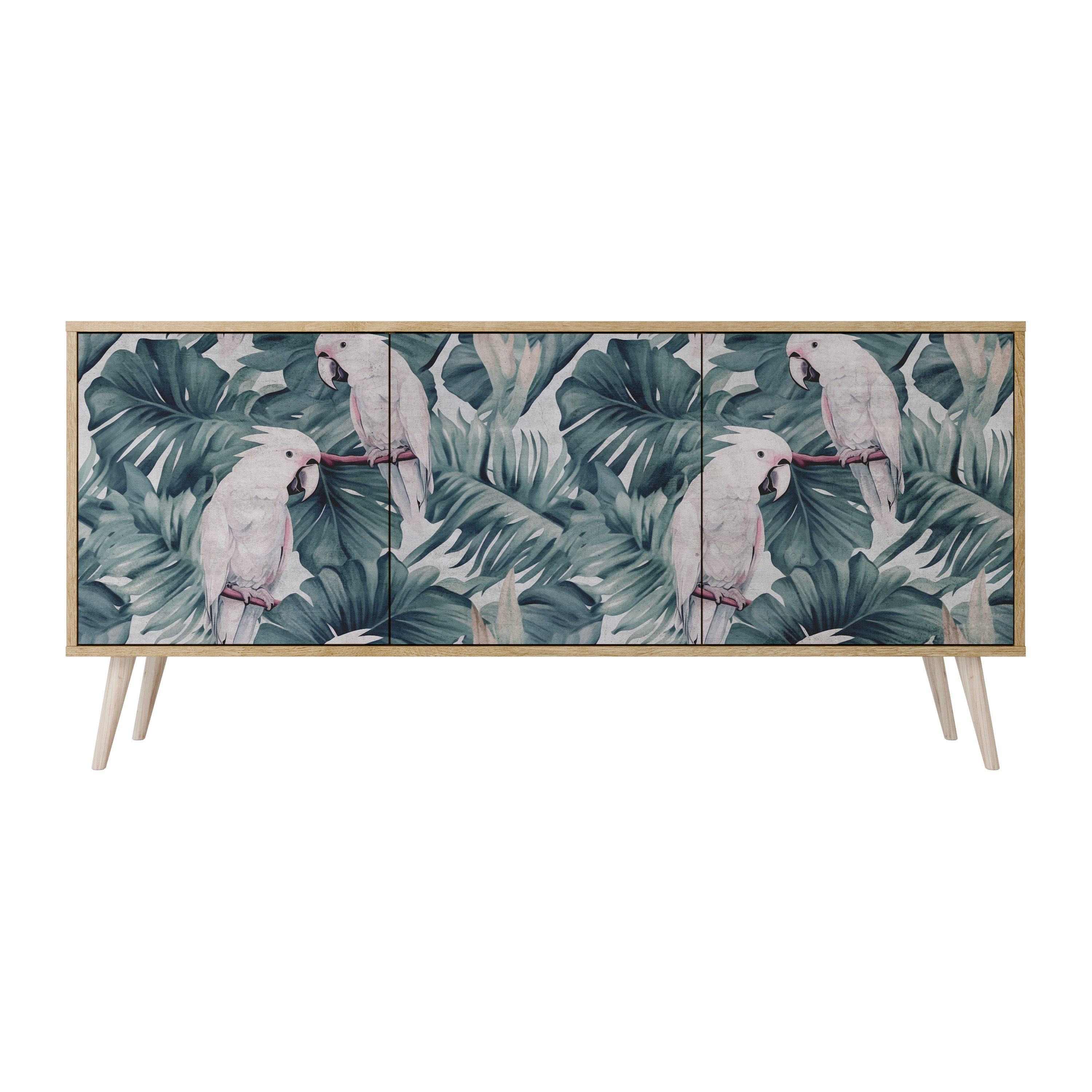 SPACEREBELS Kommode Sideboard Komodenschrank Möbel für Wohnzimmer Flur Esszimmer, mit 2 Türen oder mit 3 Türen