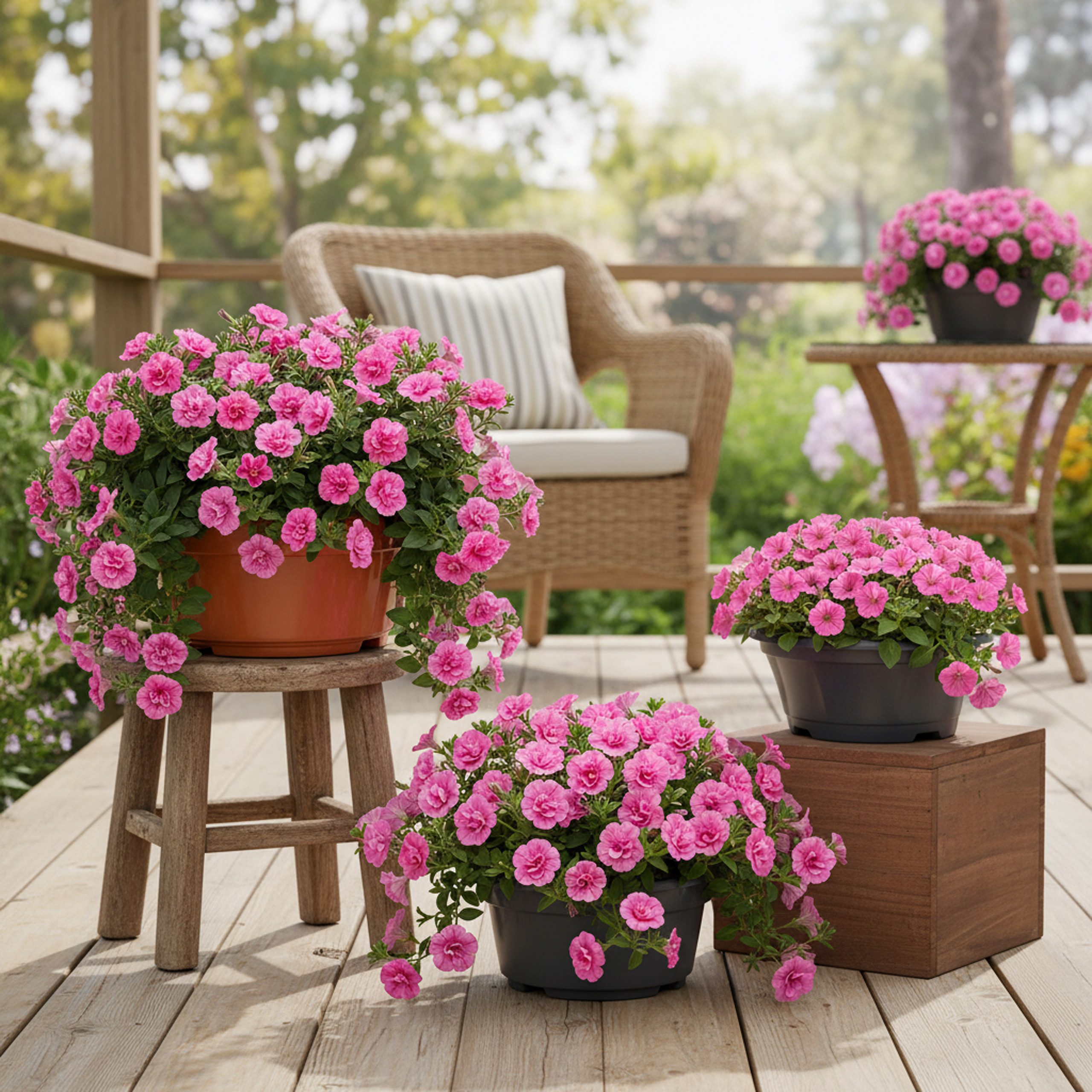 Garronda Blumentopf rund Pflanzschale Kunststoff mit Drainage für Wurzelpflanzen GD-0207A (5 St., 5er Set) – Bild 3 von 5