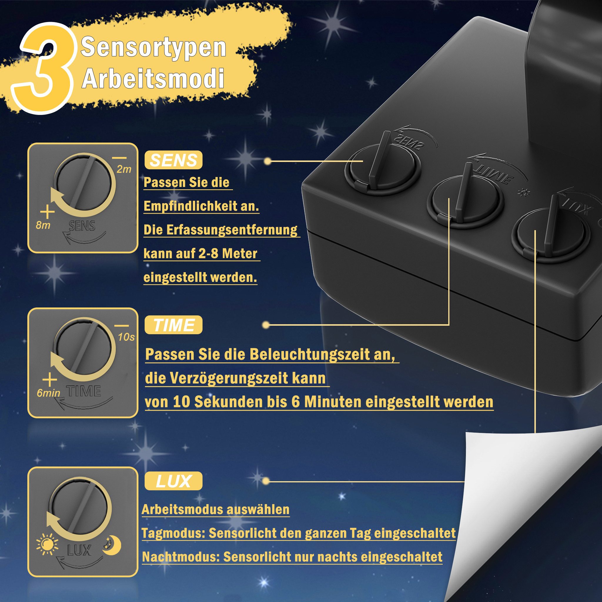 FIVMEN LED Flutlichtstrahler LED Strahler mit Bewegungsmelder 100W Superhell Scheinwerfer, Aussenlampe für Garten, Innenhöfe, Garage – Bild 5 von 5