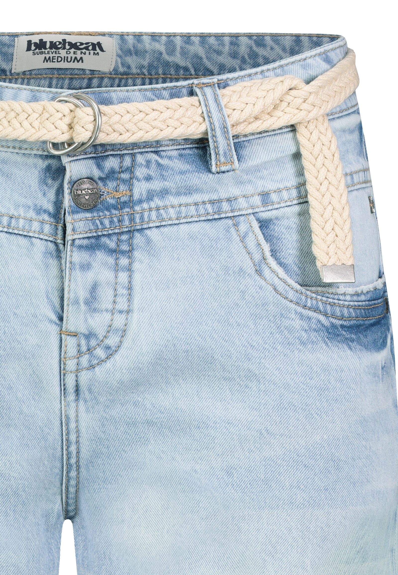 SUBLEVEL Bermudas Damen Jeans Shorts Bermuda Kurze Hose Short Denim 5- Pocket Sommer – Bild 4 von 5