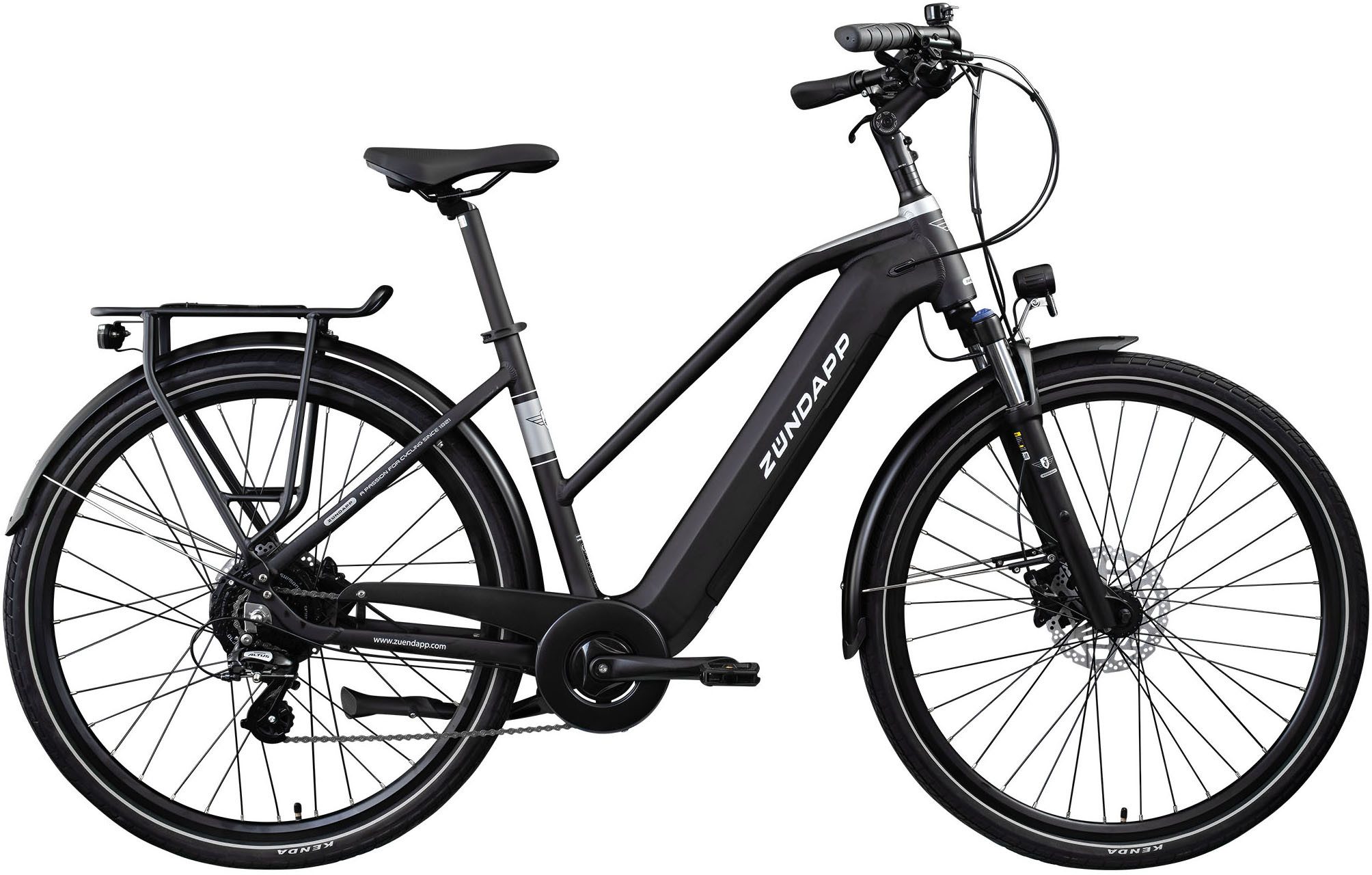 Zündapp E-Bike Trekkingrad Z810, 24 Gang Shimano Altus RD-M310 Schaltwerk, Kettenschaltung, Heckmotor, 417,6 Wh, Pedelec, Elektrofahrrad für Damen