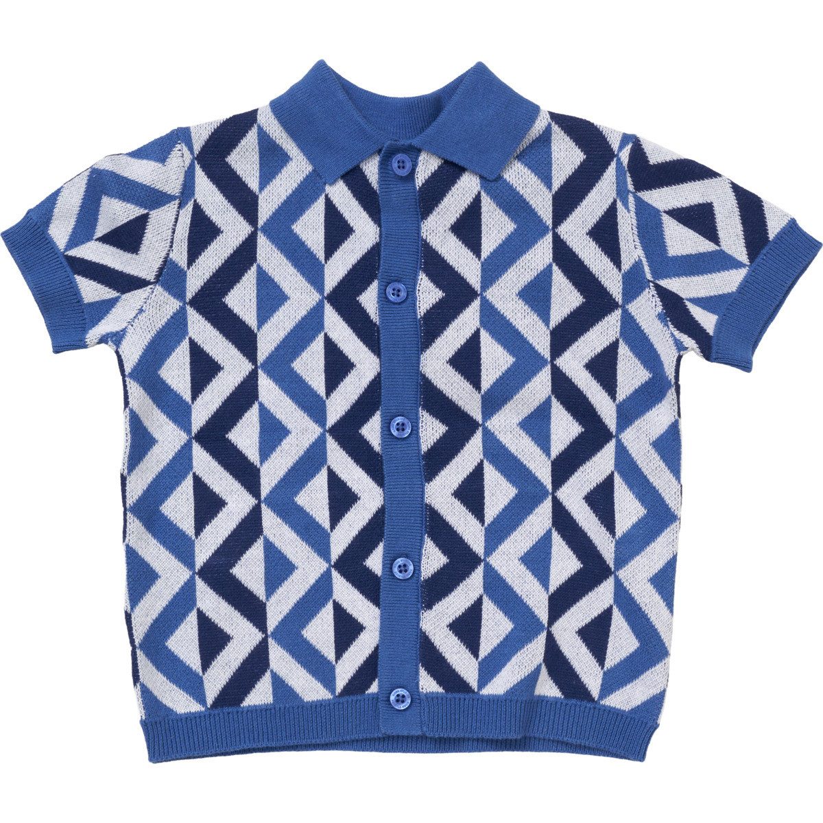 Norn Studios Poloshirt Rauten Unisex Kinder Kinderset, Kinder Outfit, Kinder Poloshirt, Kindershorts, Zweiteiler