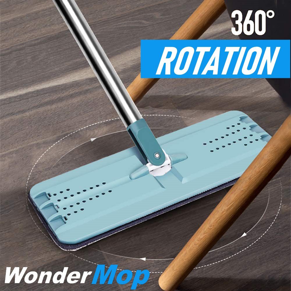 WonderMop MAVURA Böden - Mikrofaser-Mopp, Effektive Eimer, von Set 2-Kammer Bodenwischer mit und Oberflächen Reinigung Wischmopp Profi Auswringfunktion, und - Wischmop