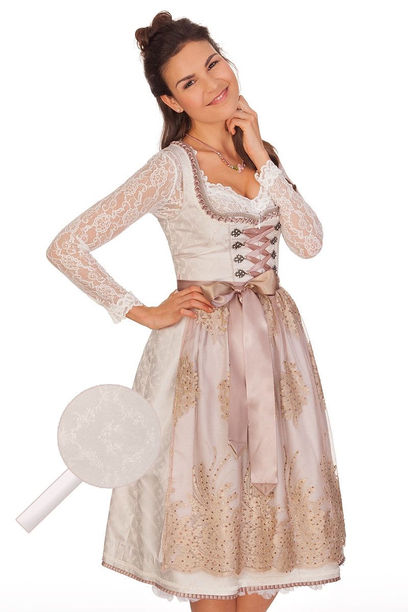 KRÜGER COLLECTION Dirndl Midi Dirndl 2tlg. - CHARLOTTE - creme