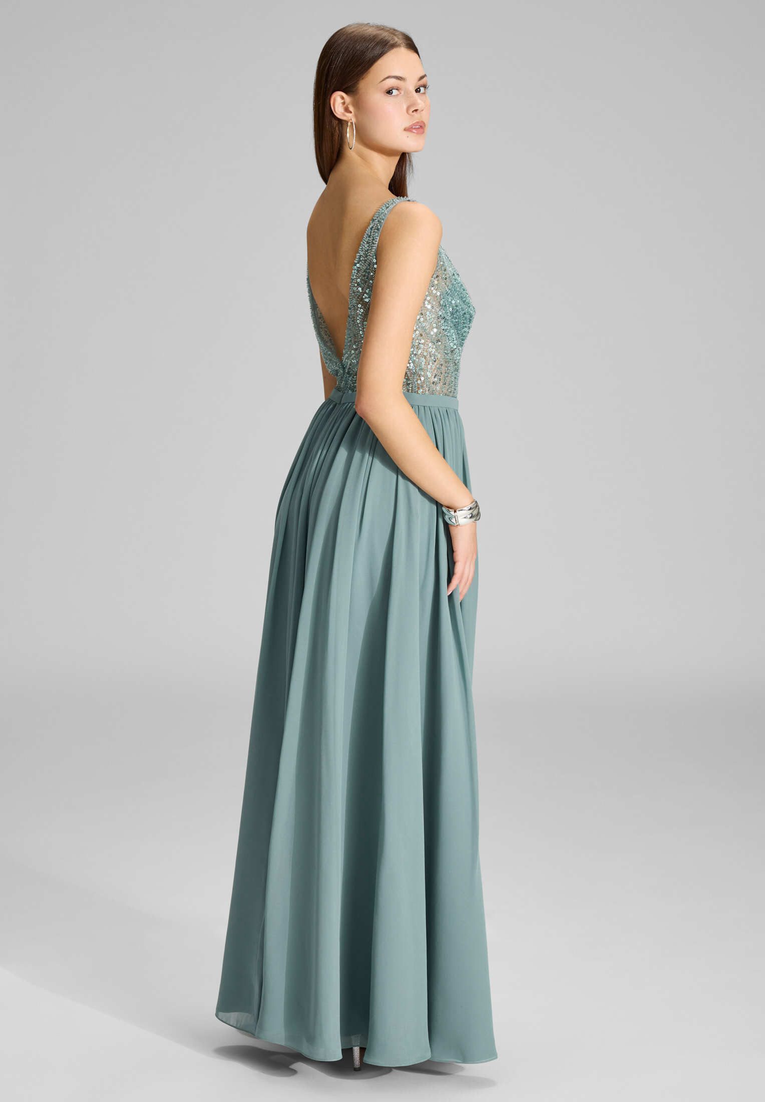 Hey Kyla Abendkleid - Abendkleid mit Chiffonrock und Stickerei Taillierter Schnitt mit fließendem Rockteil