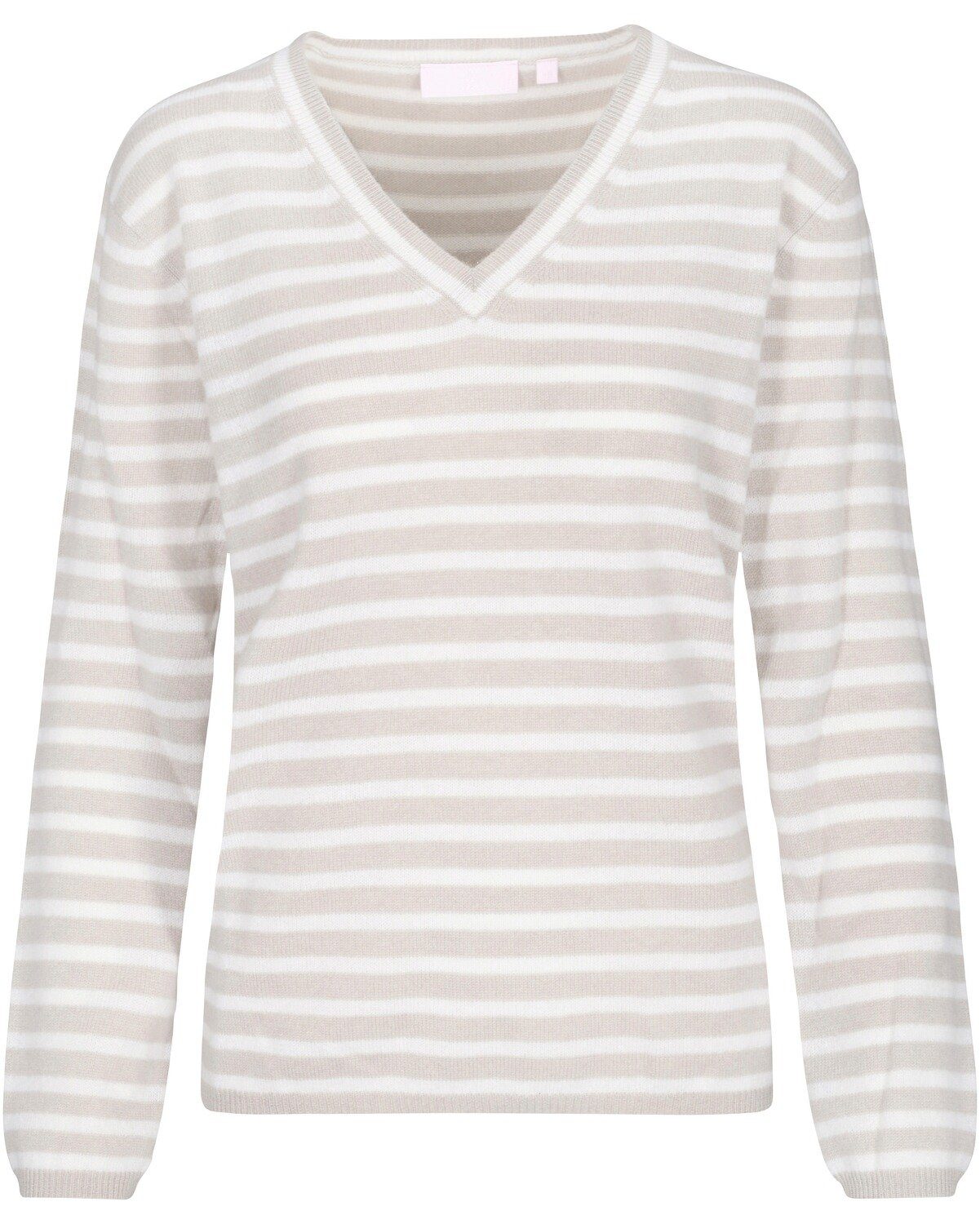 Strickpullover Ringel-V-Pullover