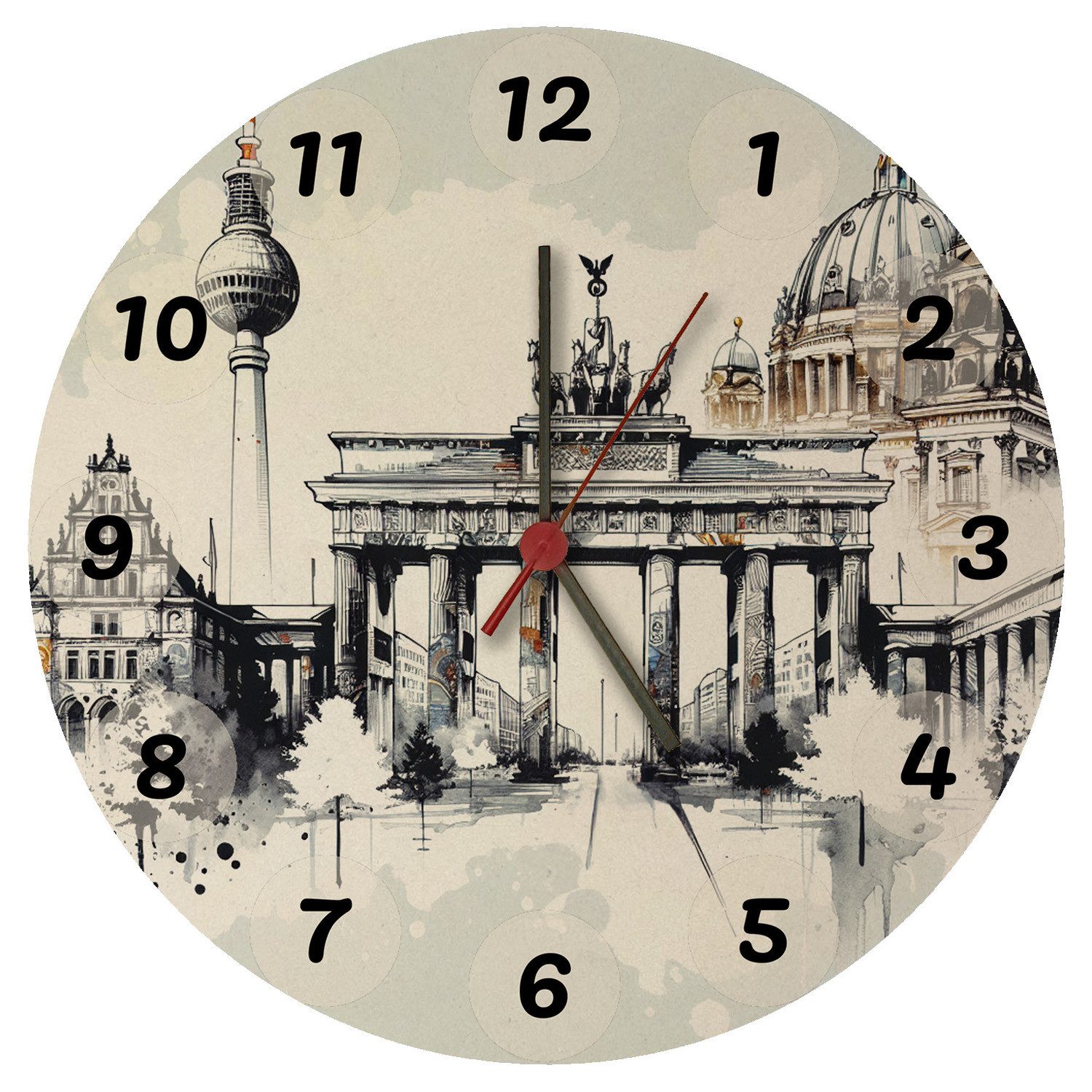 speecheese Wanduhr Skyline Berlin Wanduhr aus günstig online kaufen
