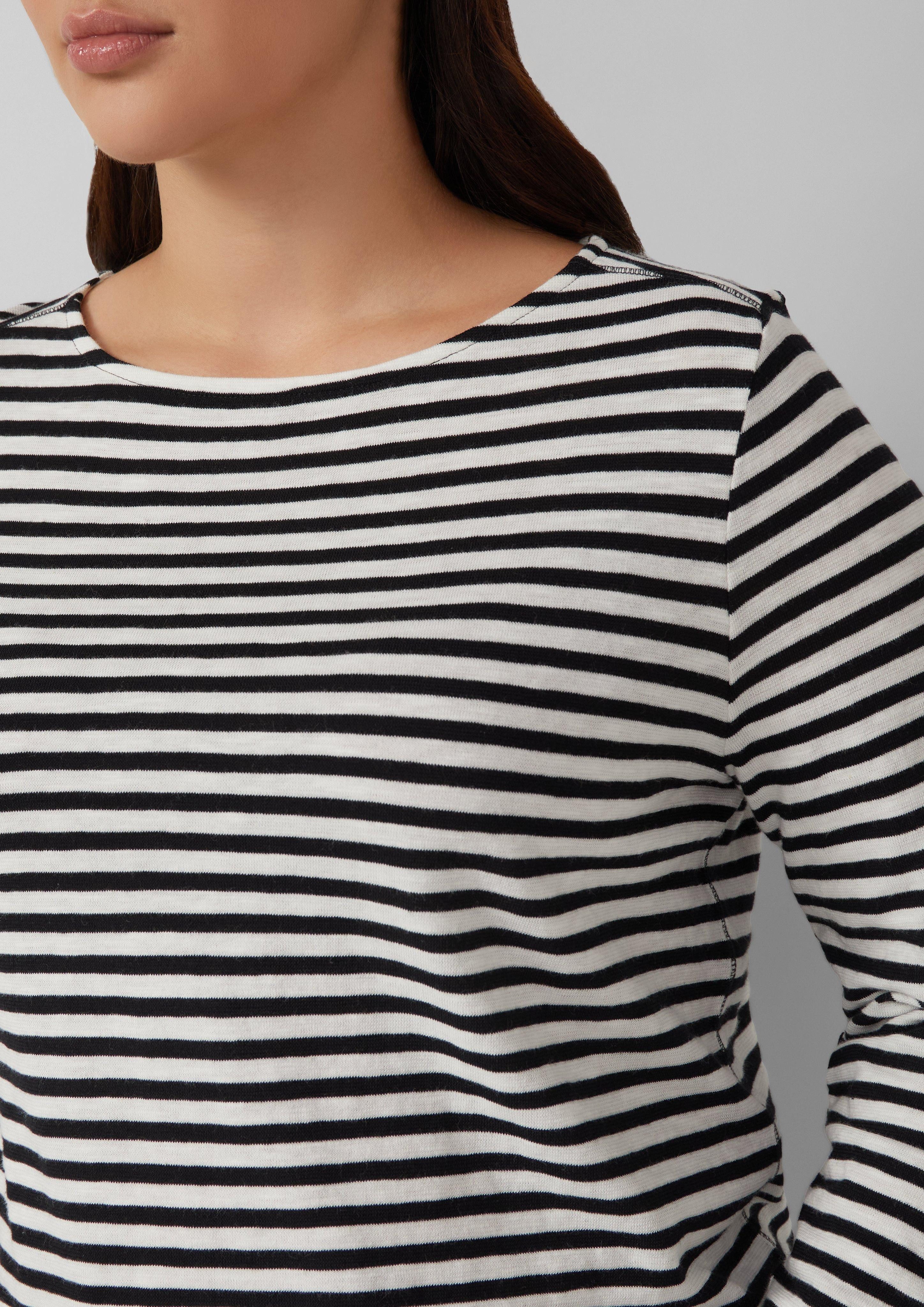 s.Oliver Langarmshirt Lässiges Langarmshirt mit U-Boot-Ausschnitt günstig online kaufen