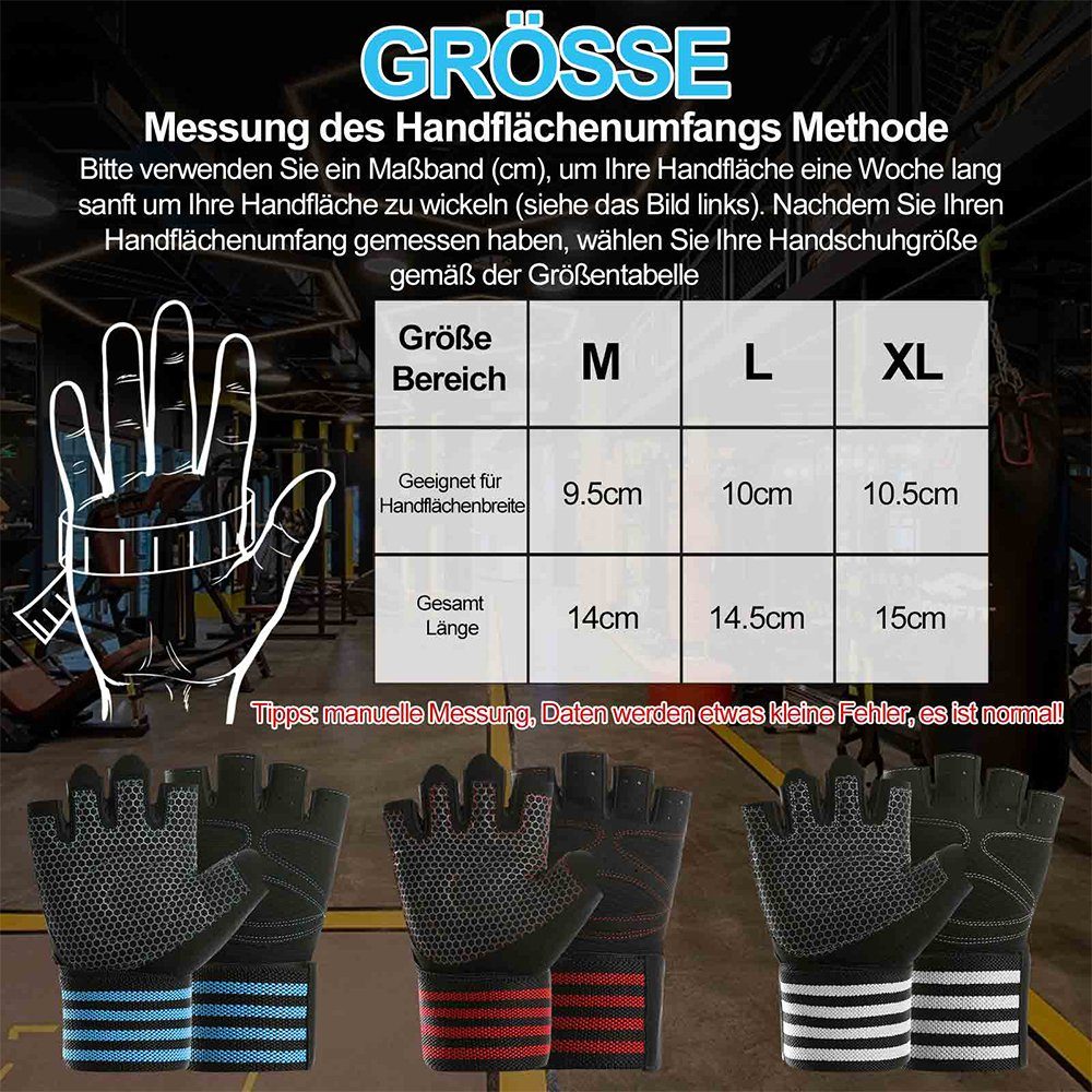 Sunicol Trainingshandschuhe Fitness-Handschuhe, Handgelenkriemen Unterstütz günstig online kaufen