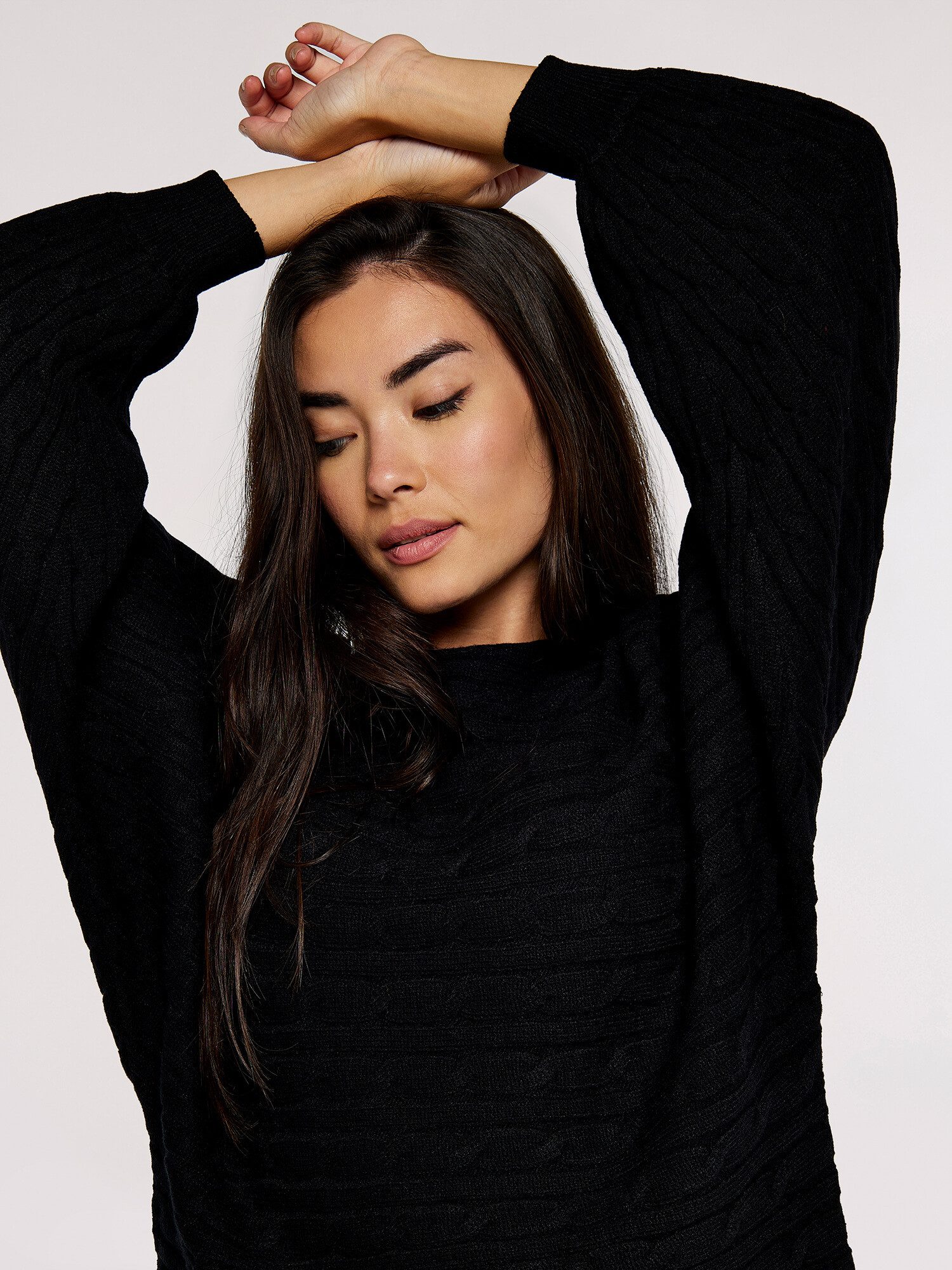 Apricot Strickpullover Fledermauspullover, mit Zopfmuster günstig online kaufen