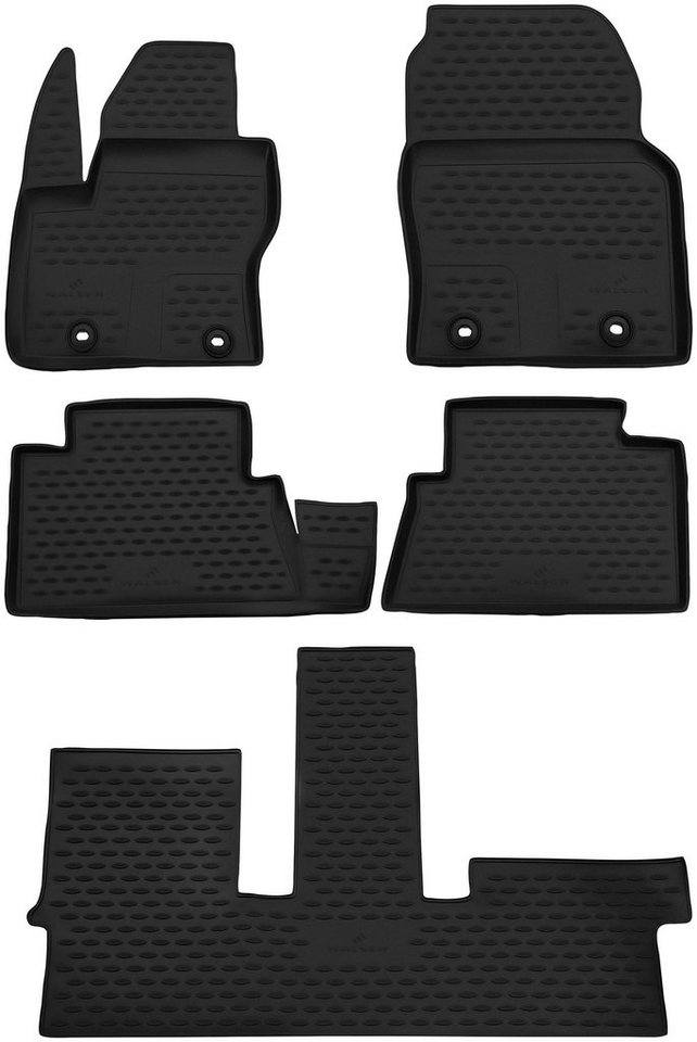 WALSER Passform-Fußmatten XTR (4 St), für Ford Grand C-Max, 7-Sitzer  12/2010 - Heute
