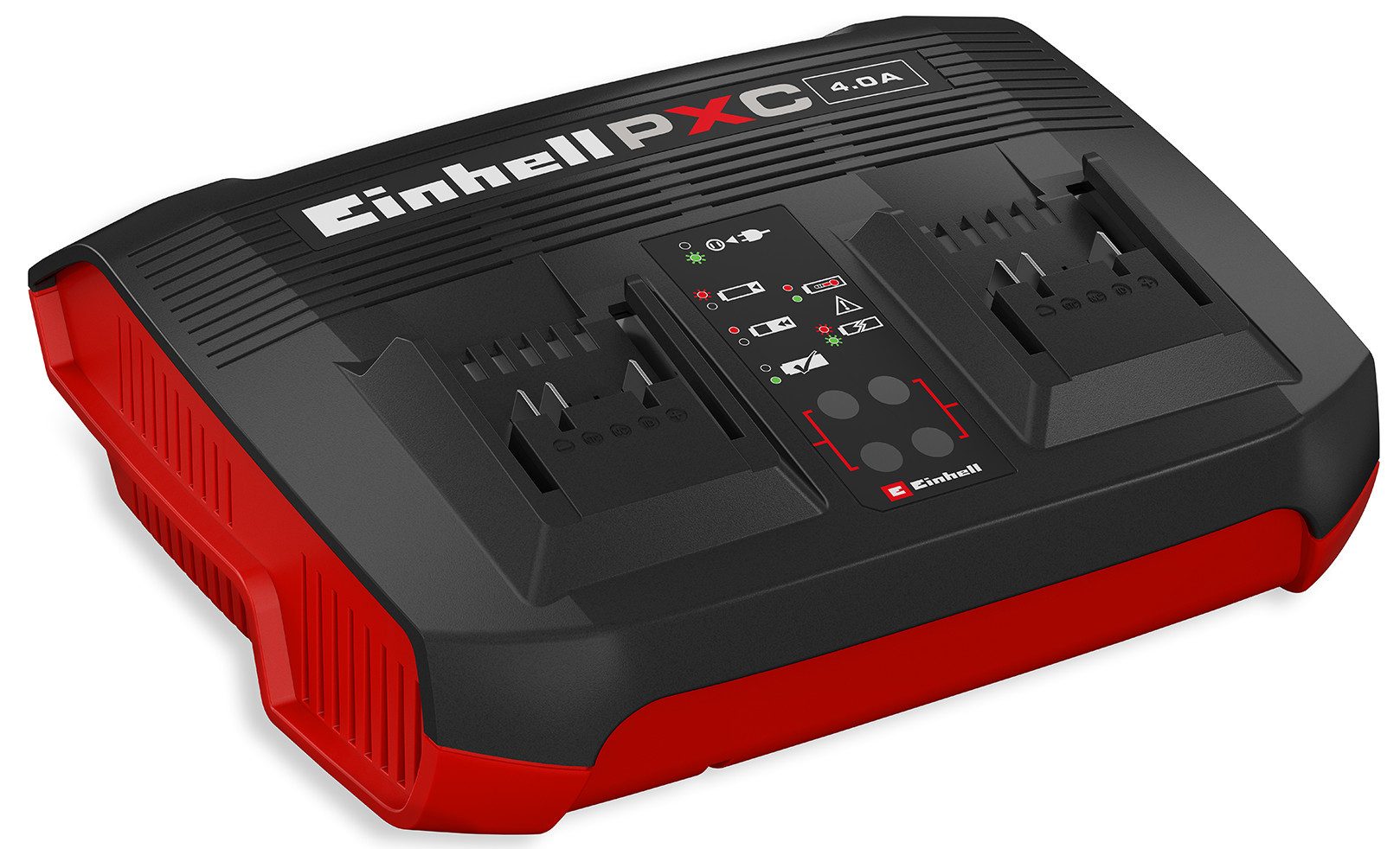 Einhell Power X-Twincharger 3A Akku-Ladestation (3000 mA, Twincharger, 3 A, Parallelladung von 2 x 18 V, 6-Stufen-Ladesystem)