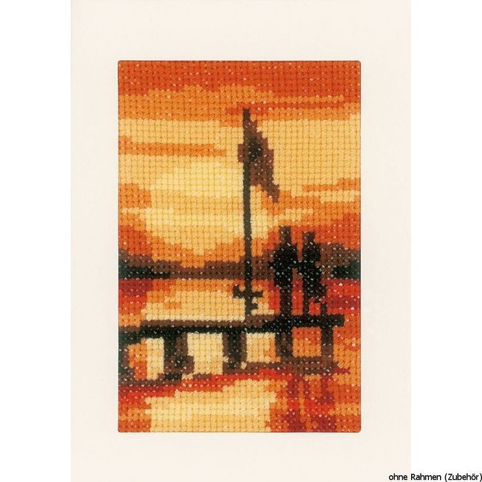 Vervaco Kreativset Vervaco Grußkarten "Sonnenuntergang" (embroidery kit)