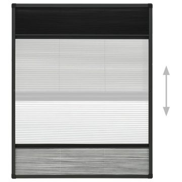 vidaXL Insektenschutz-Vorhang Insektenschutz-Plissee für Fenster Alu 80x100 cm mit Jalousie