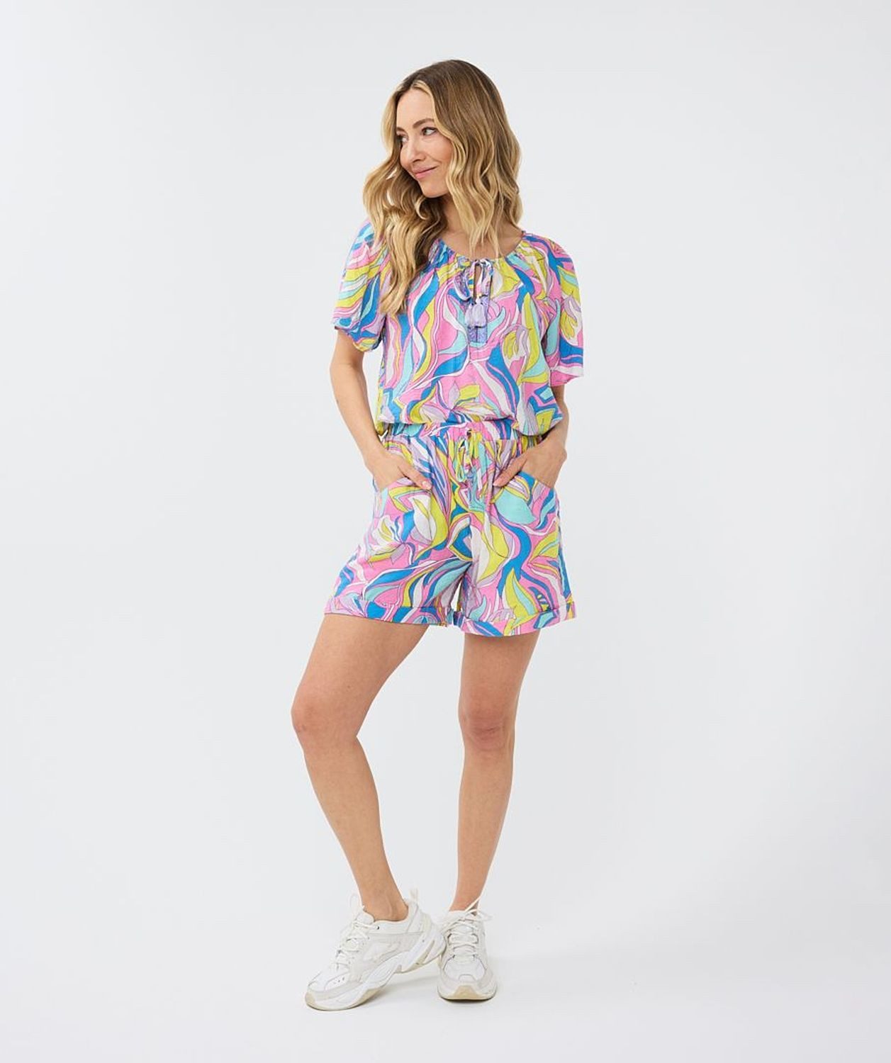 Esqualo Trägertop Esqualo Viskosebluse Ocean Flower günstig online kaufen