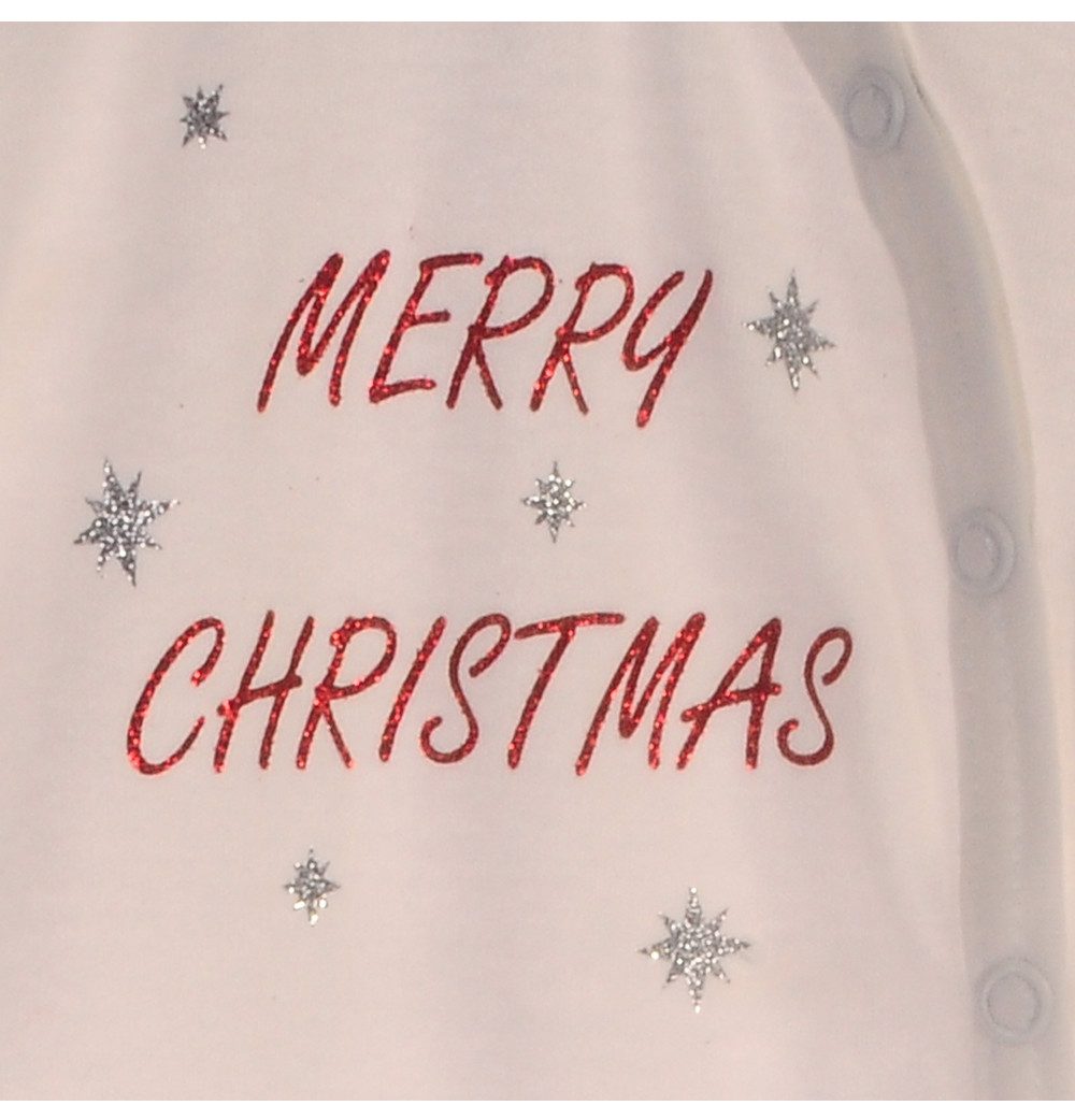 La Bortini Wickelbody Baby Body für Weihnachten in Creme Langrambody