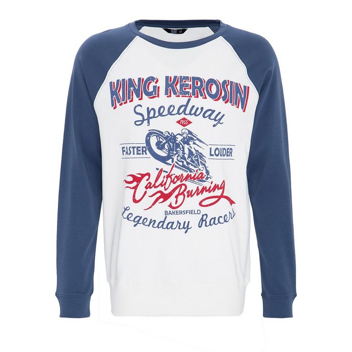 KingKerosin Sweater Speedway 2-farbig mit Front Print