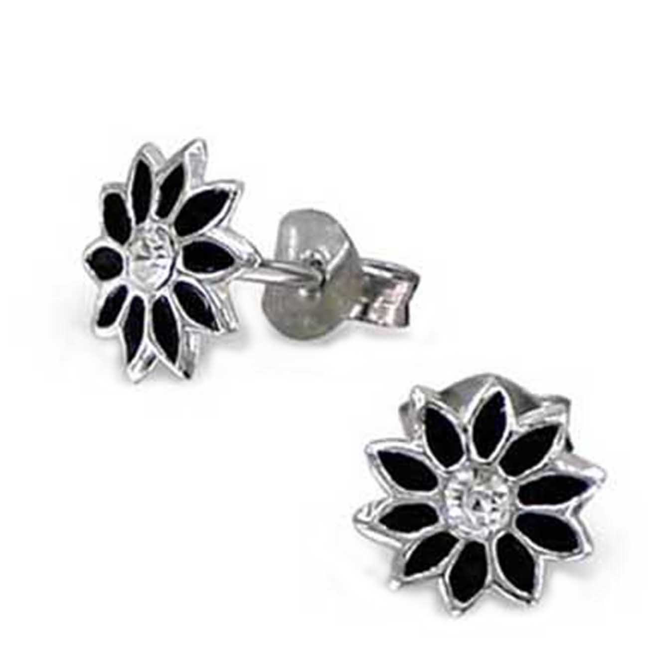 schmuck23 Paar Blume Mädchen Geschenk Silberohrringe 925 Silber, echte Kinder Ohrringe Ohrstecker Kinderschmuck