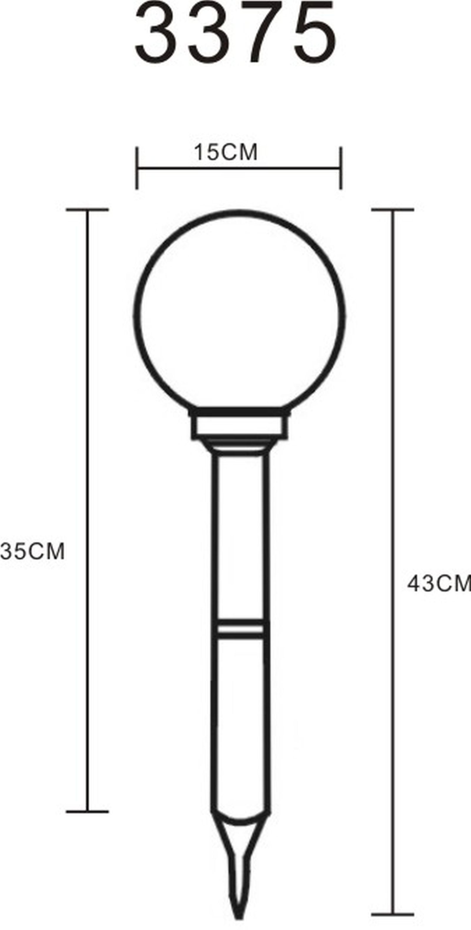 Solarlampe Garten Globo Außen LED Solarleuchte Außenleuchte cm Kugel Solarleuchte GLOBO 15