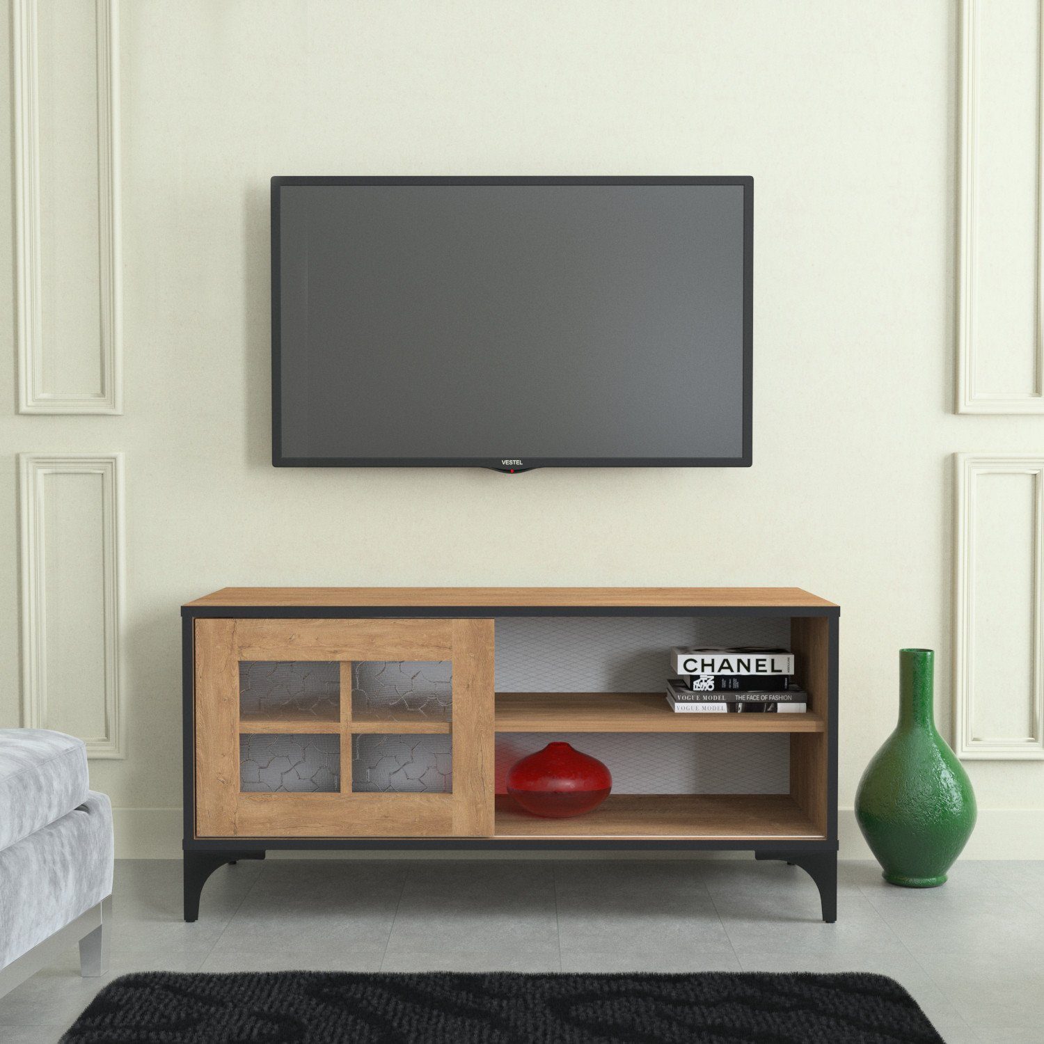 Skye Decor TV-Schrank Schränke, 54x100x42 cm, 100% Melaminbeschichtete Partikelplatte