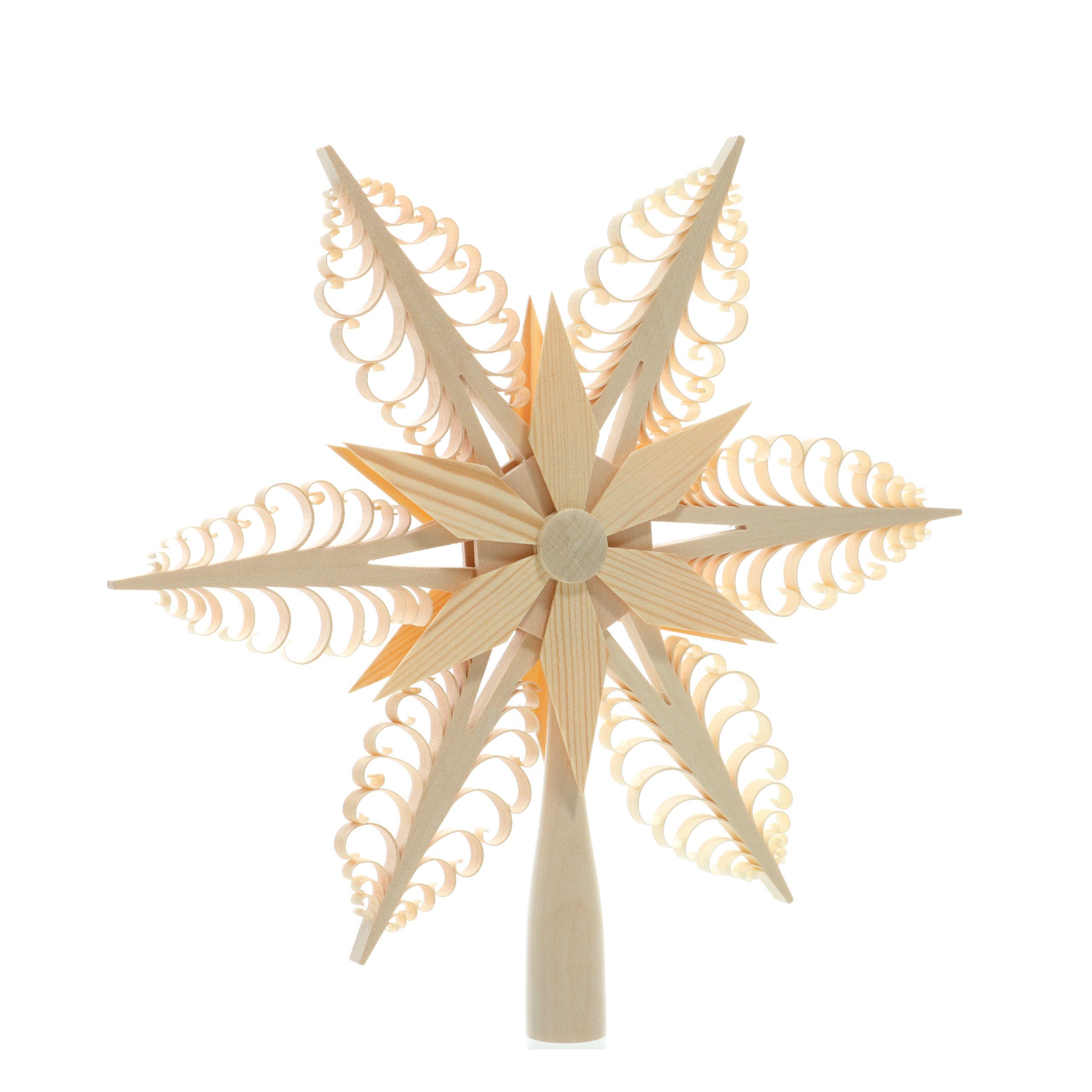 Christbaumspitze Baumschmuck Christbaumspitze Natur BxHxT 24x24x2cm NEU