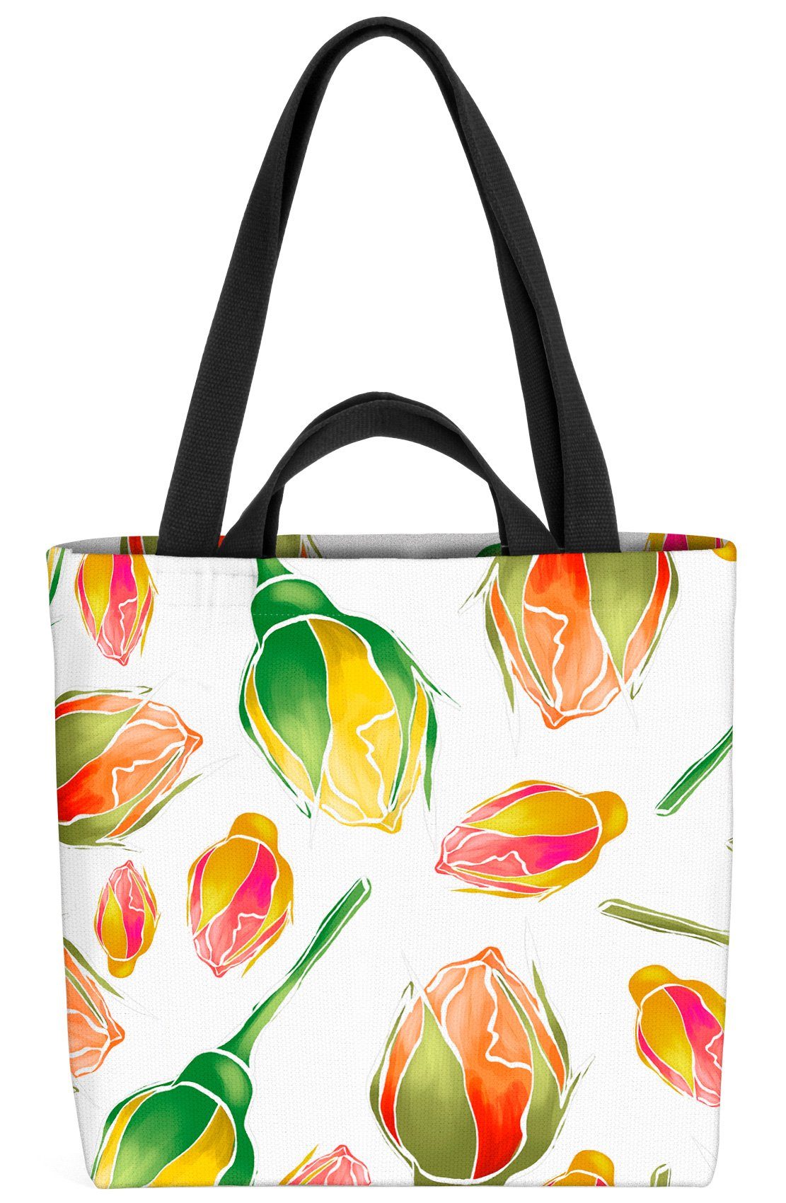 Grafik Ostern Rosen Blumenmuster Henkeltasche Bag Shopper VOID (1-tlg), Tasche Einkaufstasche