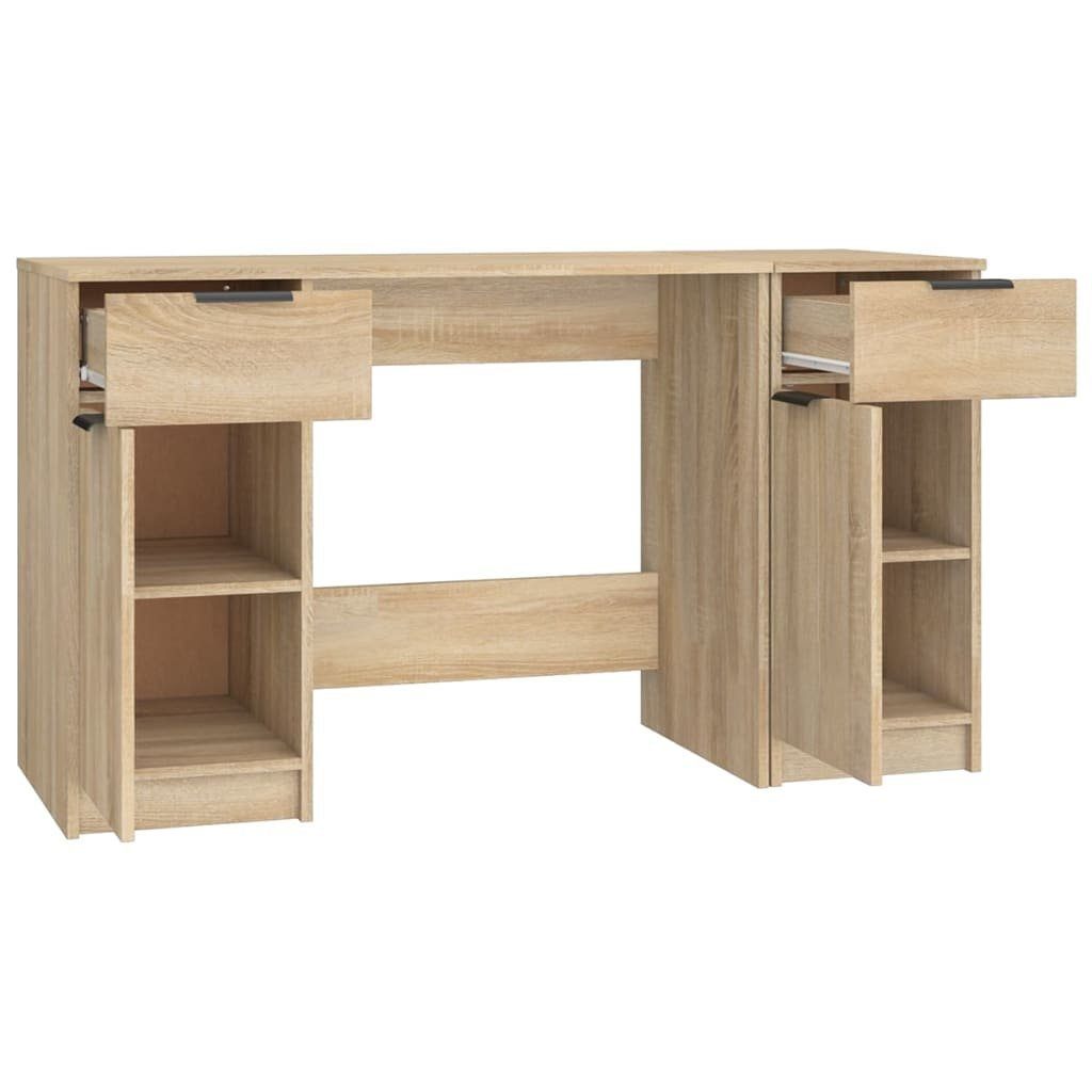 Eiche Schreibtisch Sonoma-Eiche mit Sonoma Holzwerkstoff Schreibtisch | vidaXL Beistellschrank Eiche Sonoma