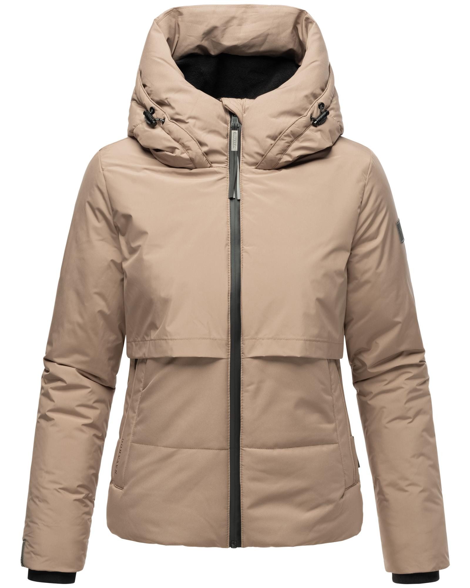 Navahoo Steppjacke Liebesküken XIV modische Damen Winterjacke mit Fleece-Innenfutter