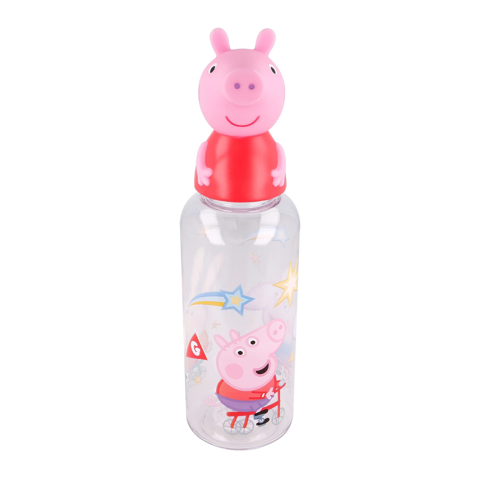 Peppa Pig Trinkflasche Peppa Wutz George 3D Deckel Kinder Wasserflasche Flasche 560 ml
