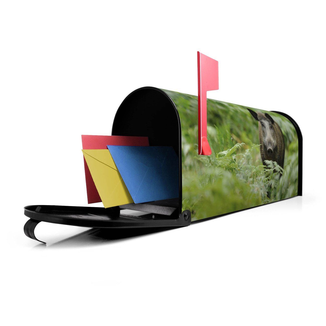 banjado Amerikanischer Briefkasten Mailbox Wildschwein 22 (Amerikanischer Briefkasten, cm x original 51 aus x 17 Mississippi schwarz USA)