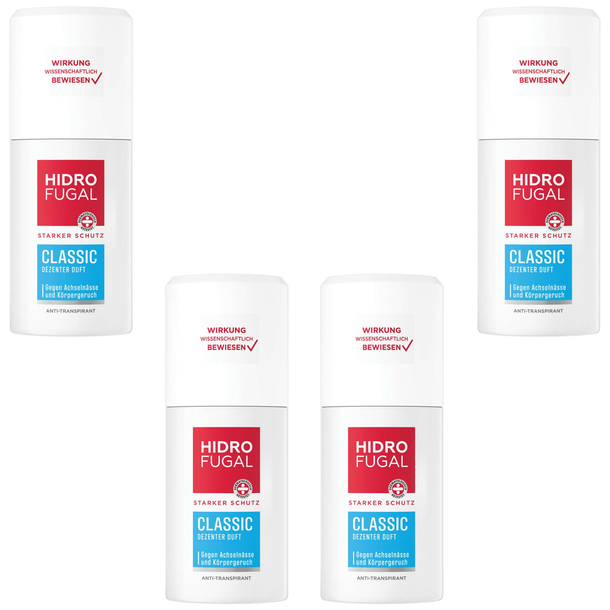 Deo-Zerstäuber HIDROFUGAL CLASSIC Reisegröße 4 x 55 ml