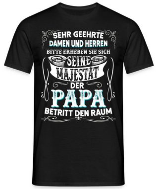 Quattro Formatee Kurzarmshirt Seine Majestät der Papa - Vatertag Vater Herren T-Shirt (1-tlg)