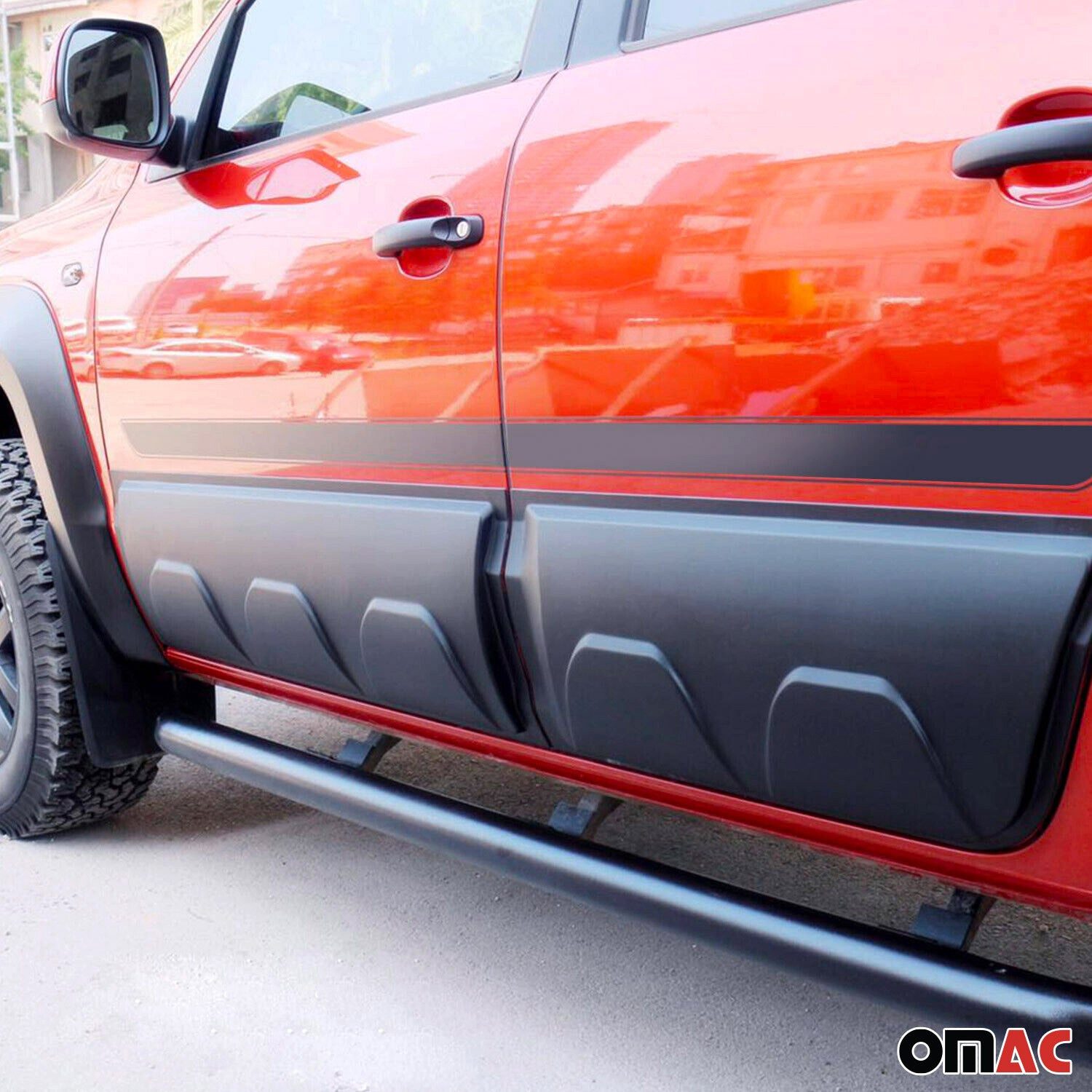 OMAC Frontstoßstange Türschutzleisten für Isuzu D-Max 2012-2019 Doppelkabine 4x, 4-St., Einfache Installation