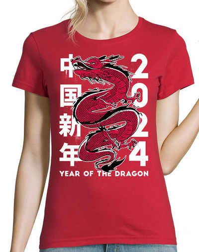 Youth Designz Print-Shirt Dragon 2024 Damen T-Shirt mit lustigen Logo für Damen