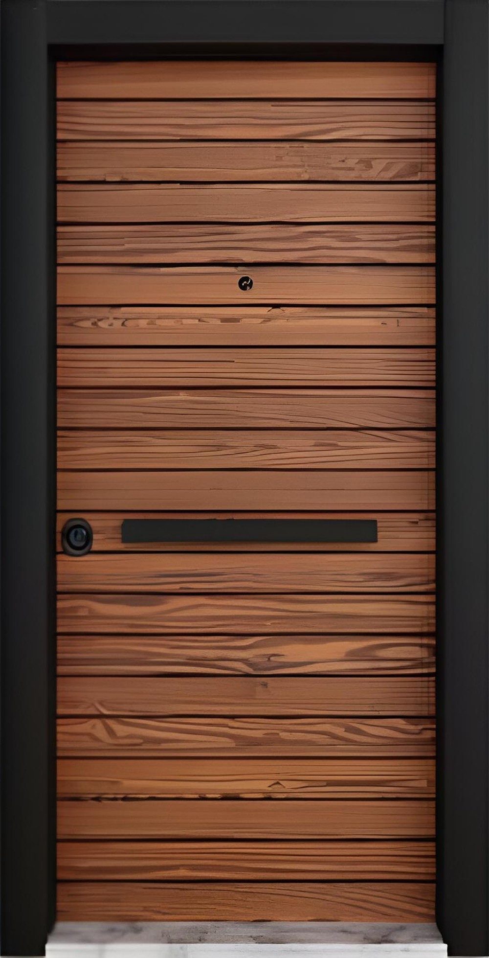 JVmoebel Haustür JVMoebel Eingangstür Elde braun Holzdesign mit Sicherheitskern (1-St), Made in Europa