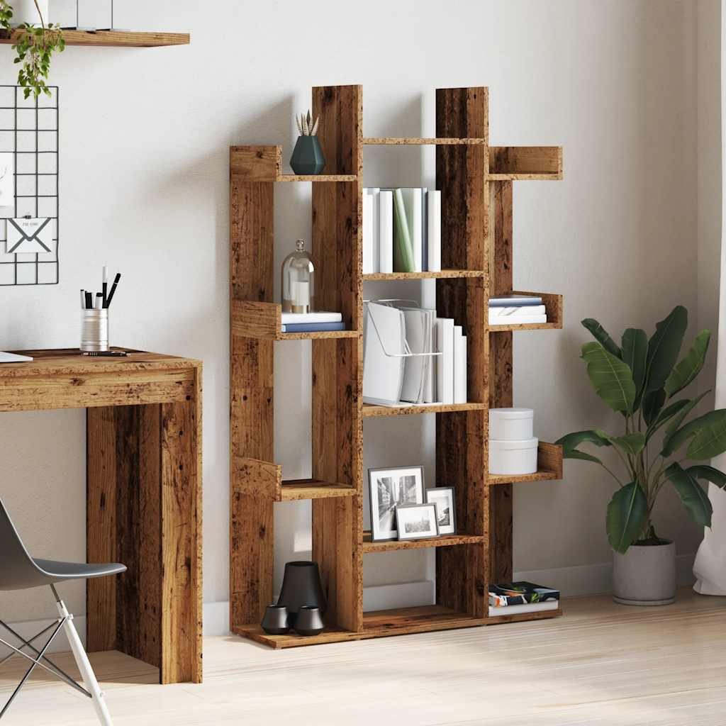 vidaXL Bücherregal Bücherregal Altholz-Optik 86x25,5x140 cm günstig online kaufen